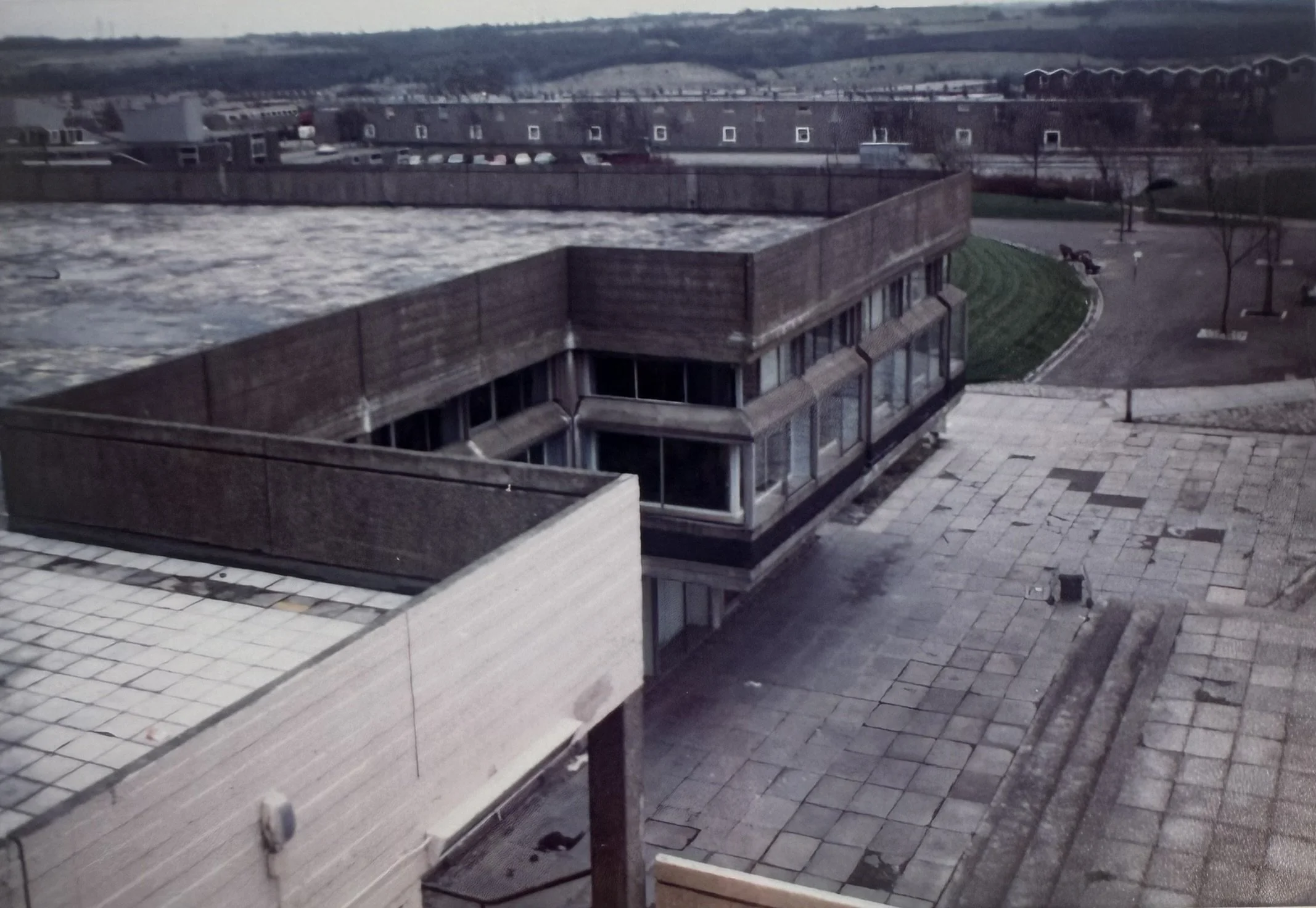The old job centre. Note the chipped and broken tiles.