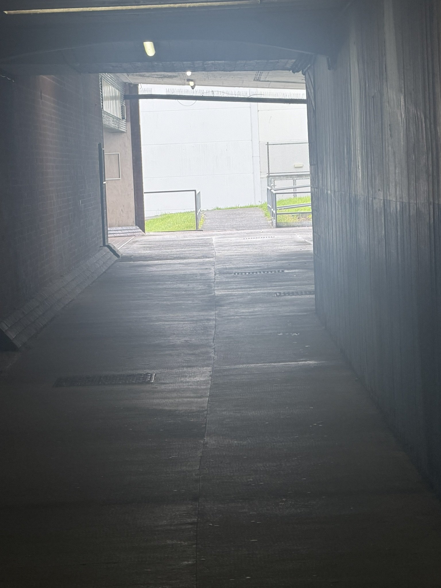 "Wind tunnel" leading towards Tesco and past Cornerstone Church