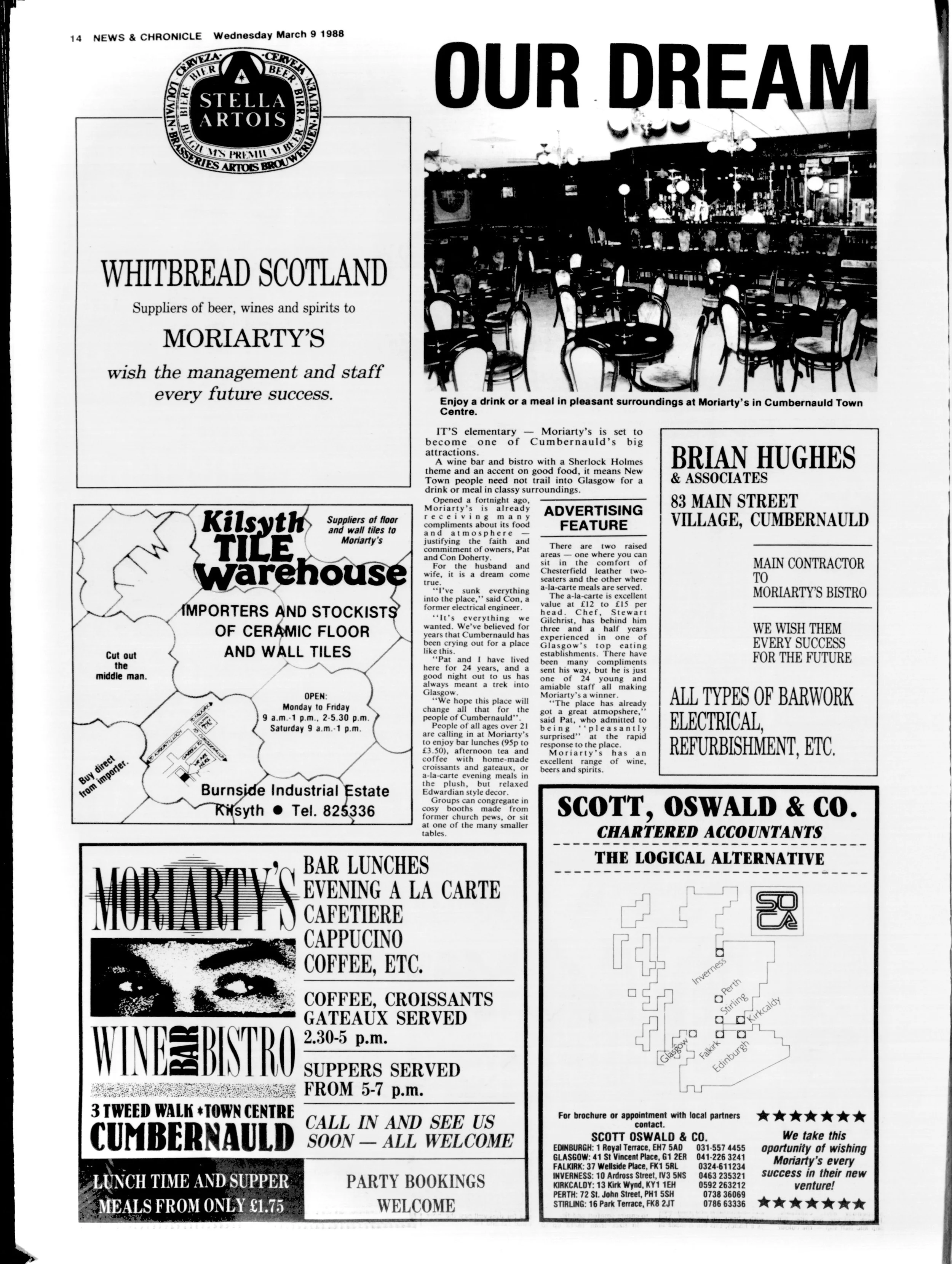 Moriartys bar Mar 1988