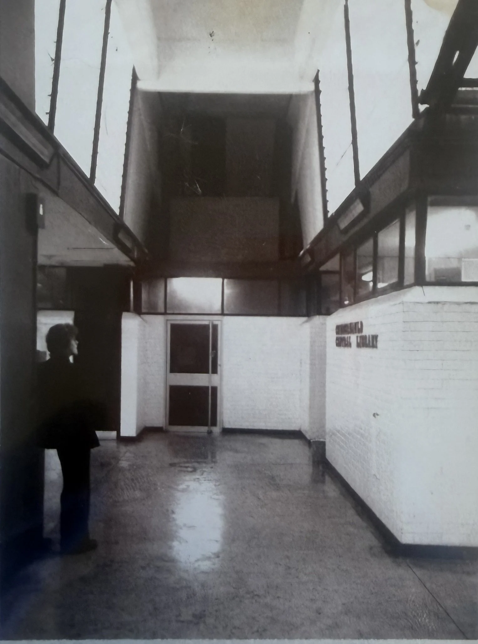 Entrance to the library. Photo taken from CDC Collection, held in NLC Archives.