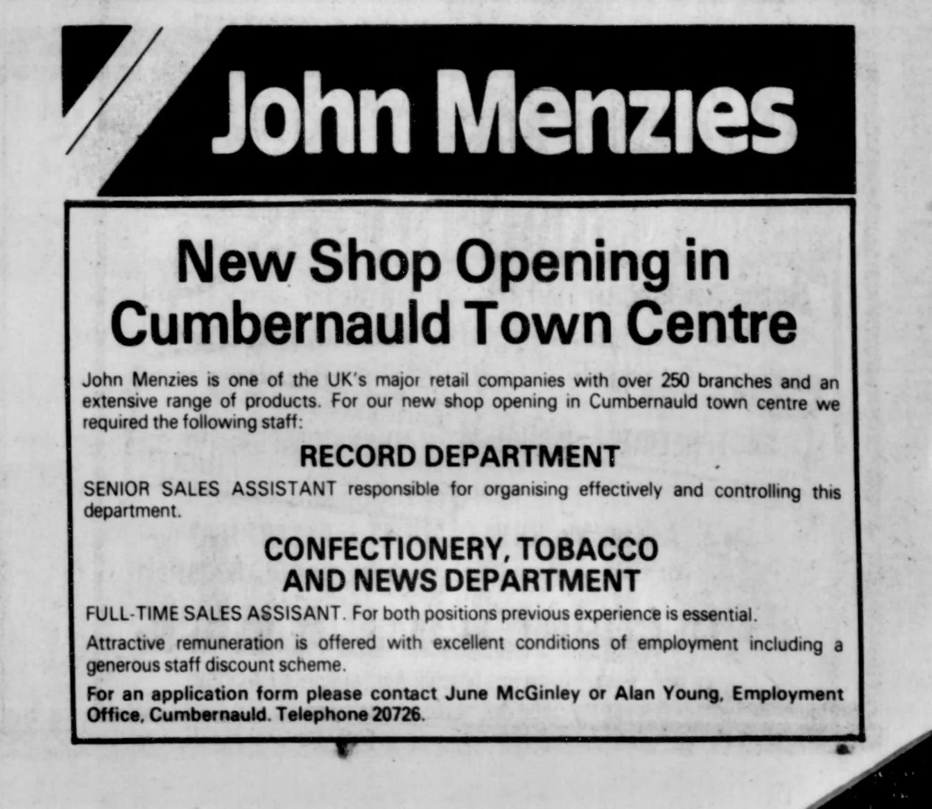 John Menzies Oct 1980