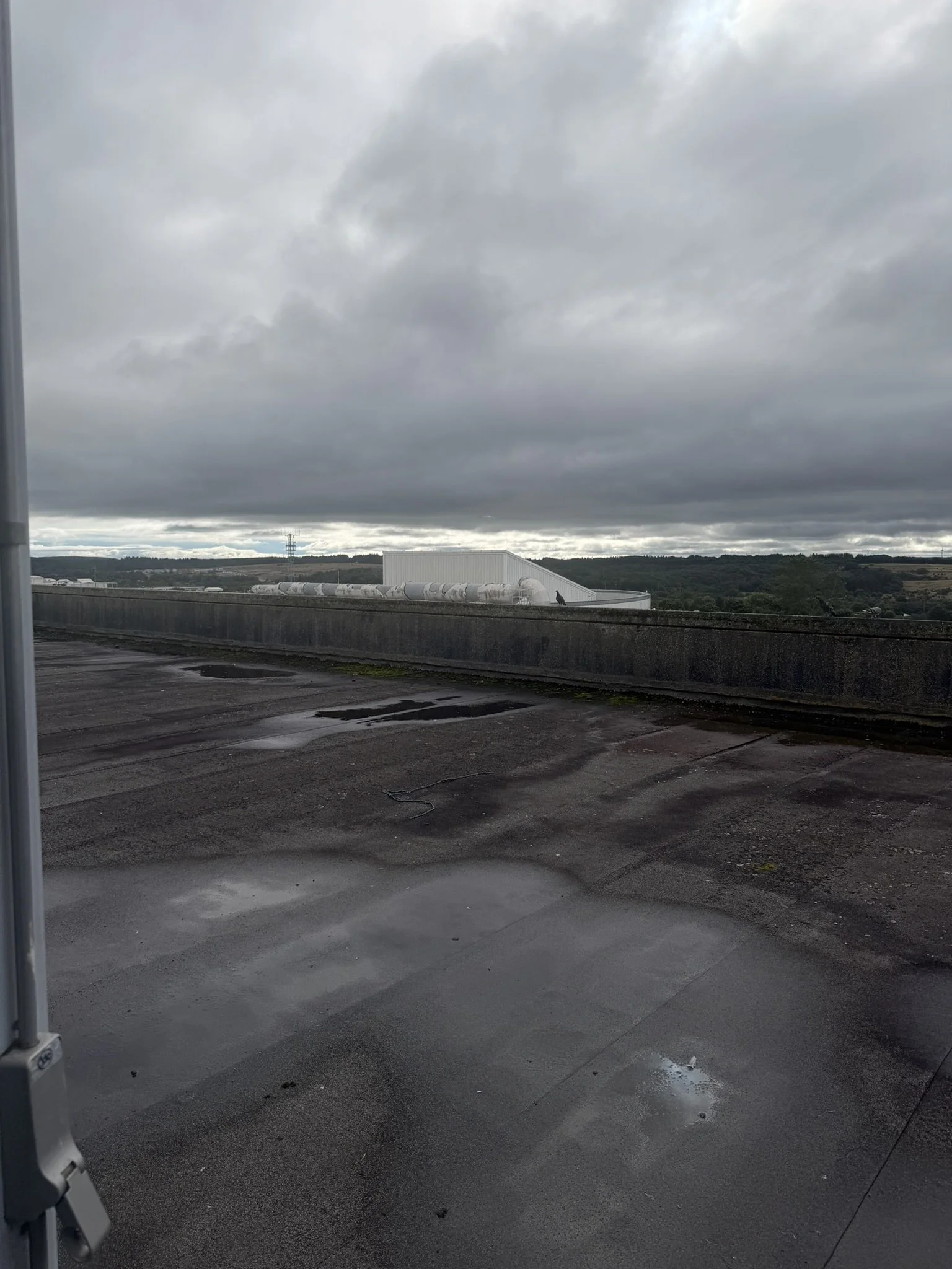 Rooftop outside library