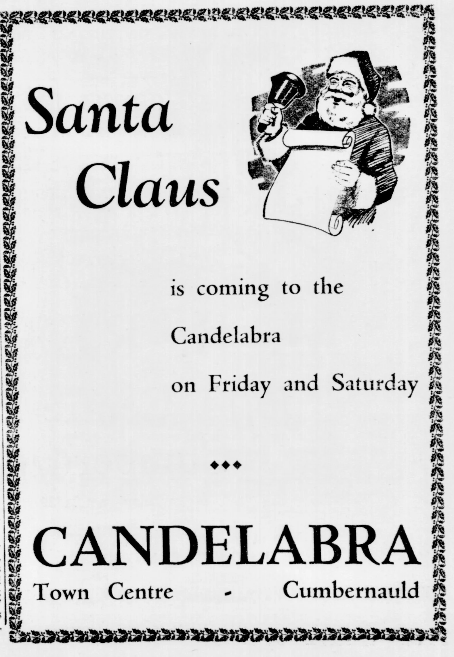 Candelabra Dec 1967