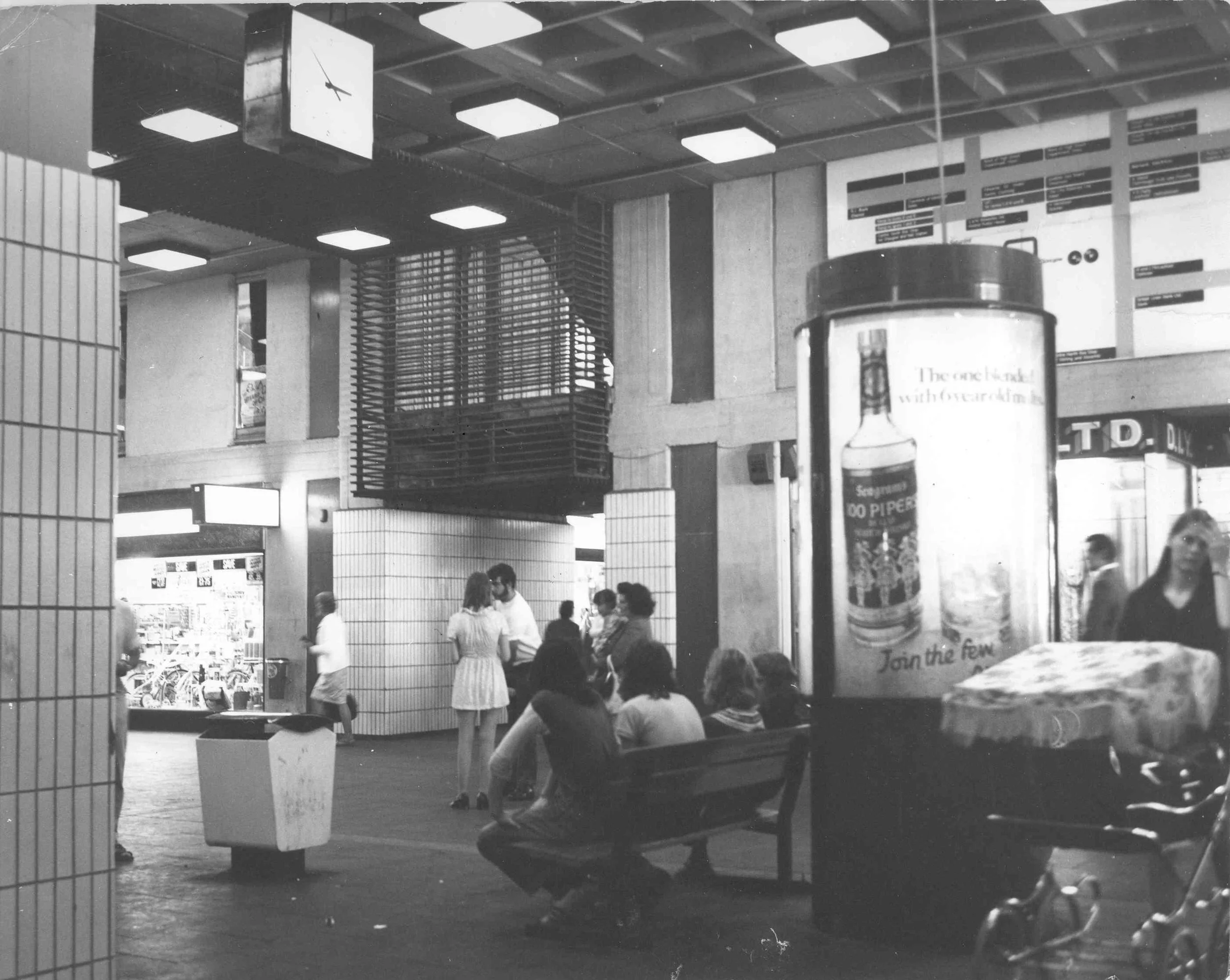 Phase 1 mall showing Halfords and exit to outside. Photo taken from CDC Collection, held in NLC Archives.