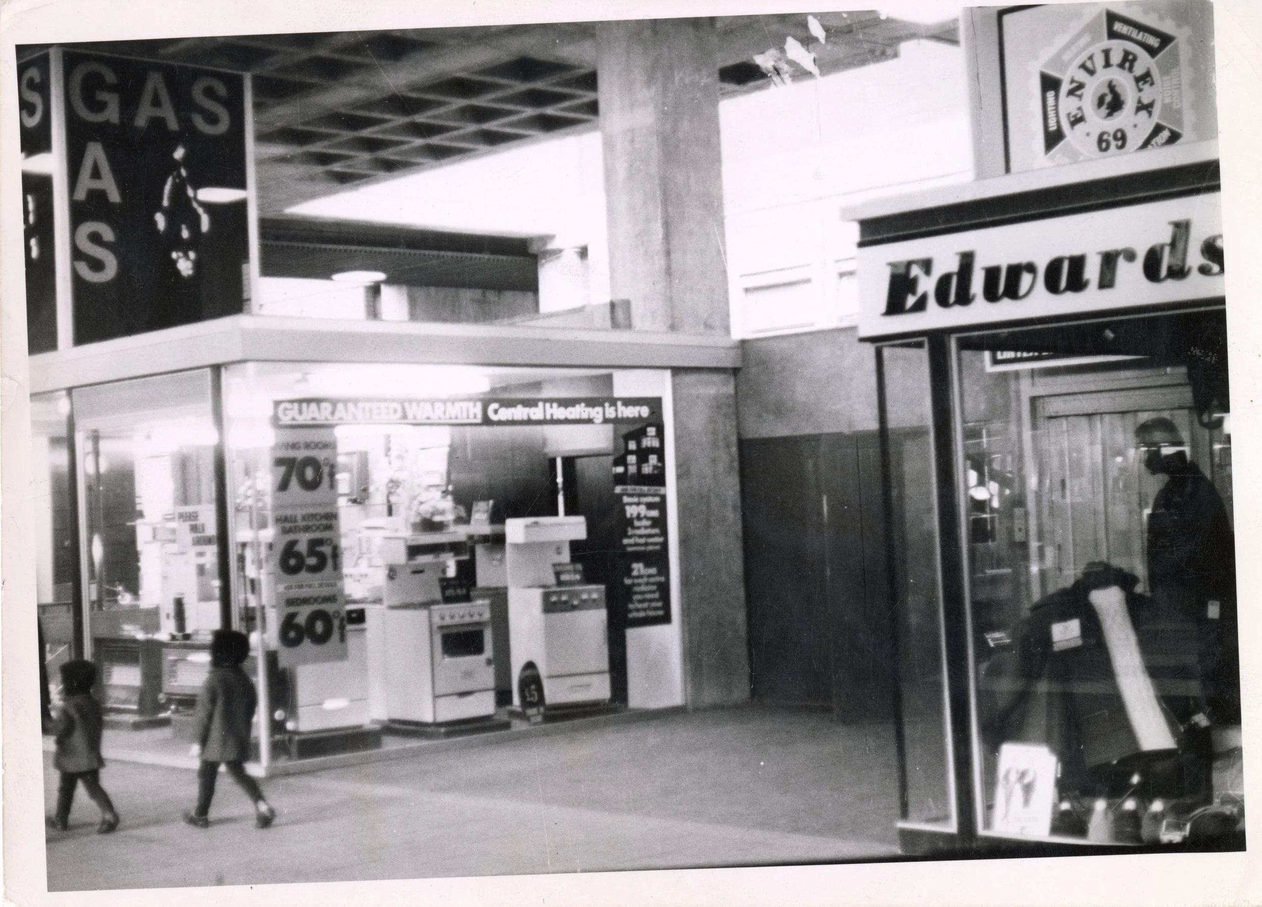 Gas Showroom & Edwards Sir Shop in Phase 1 mall. Photo taken from CDC Collection, held in NLC Archives.