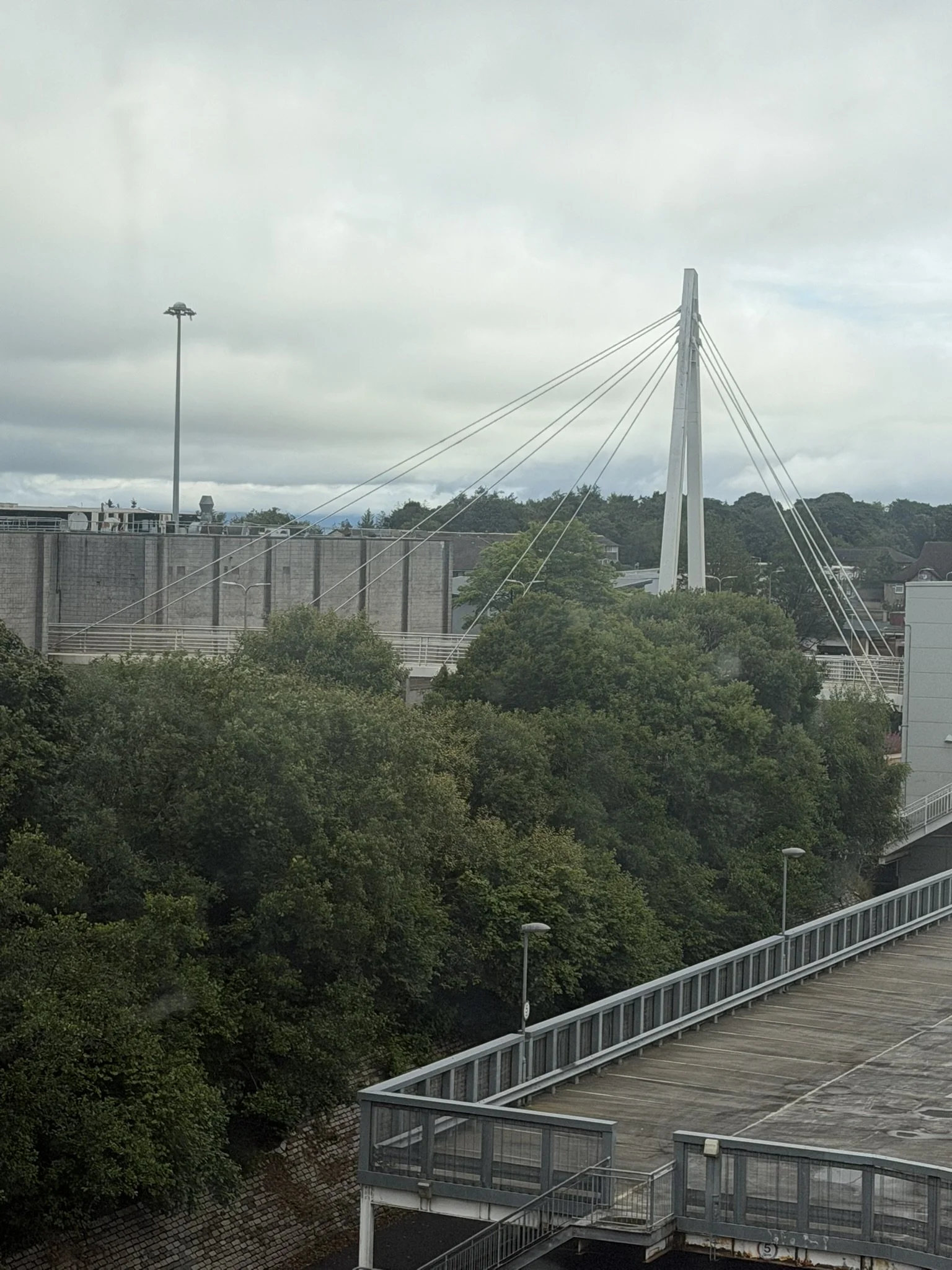 Looking towards footbridge and Phase 4