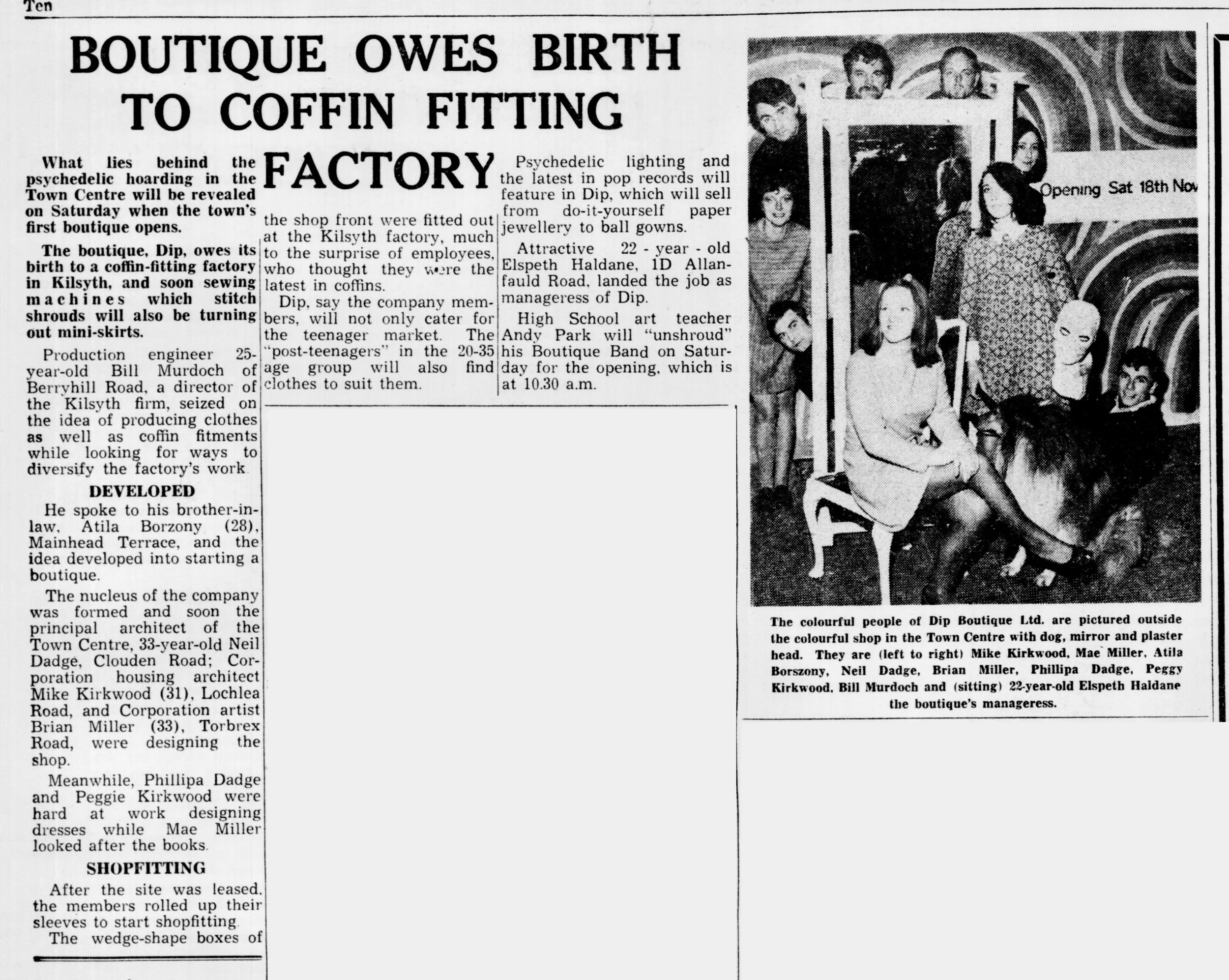 Dip Boutique Nov 1967