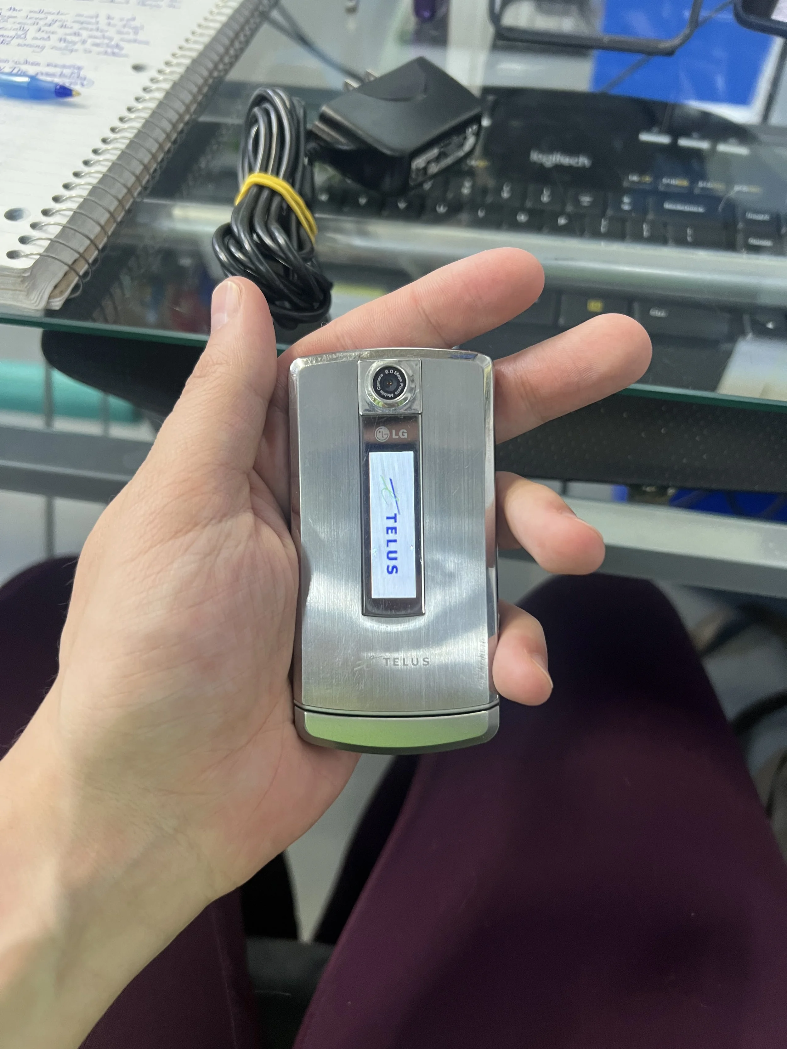 LG Shine Flip Phone (Model LG8700/VX8700) comes with a charger.