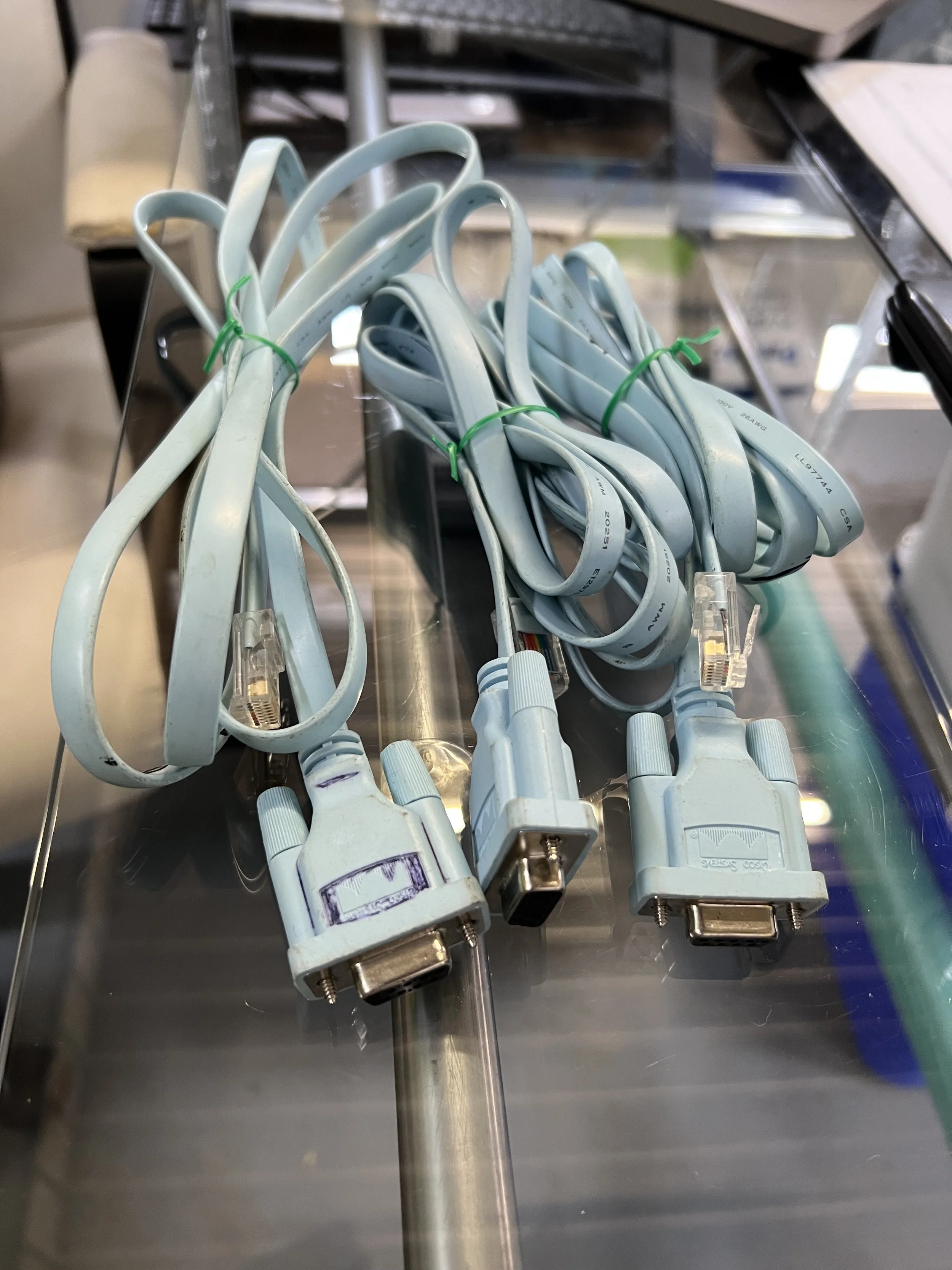 Cisco DB9 to RJ45 Serial Console Cable x 3