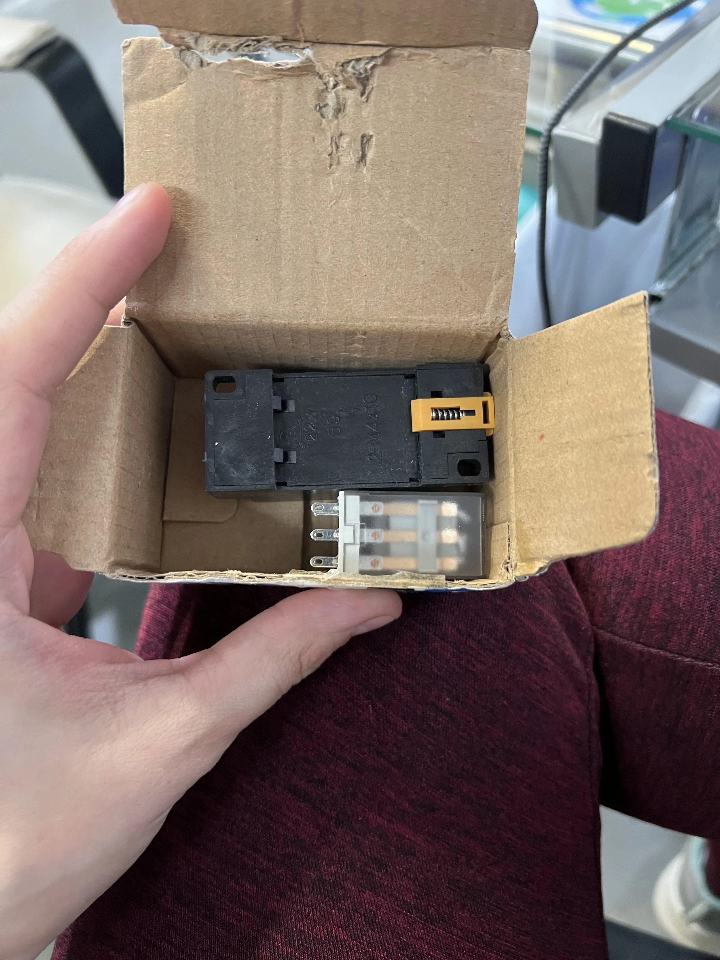 HH53P-L Electromagnetic Power Relay paired with its compatible PYF11A 11-Pin DIN Rail Socket Base.
