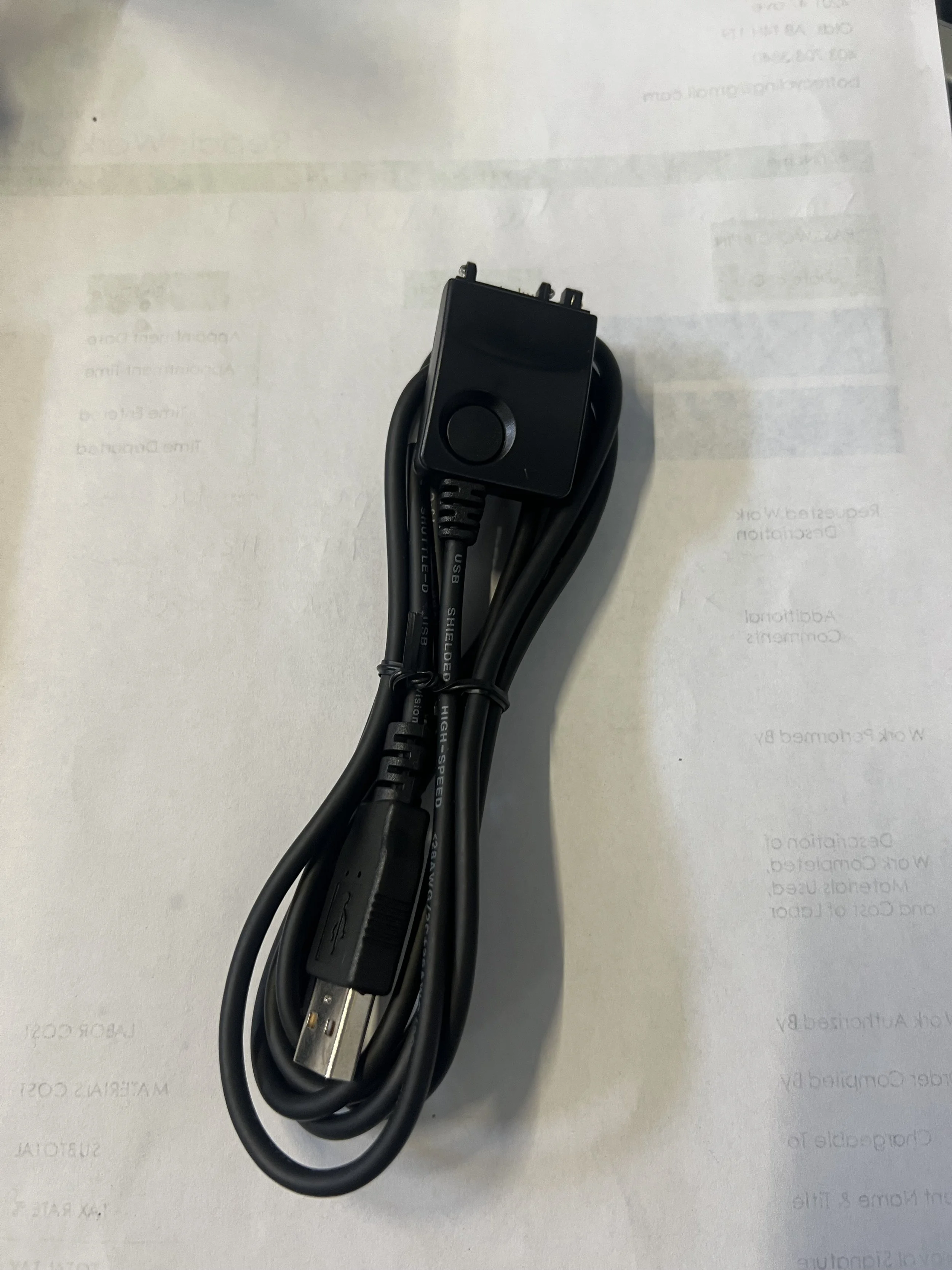 Fitbit tracker charging cable