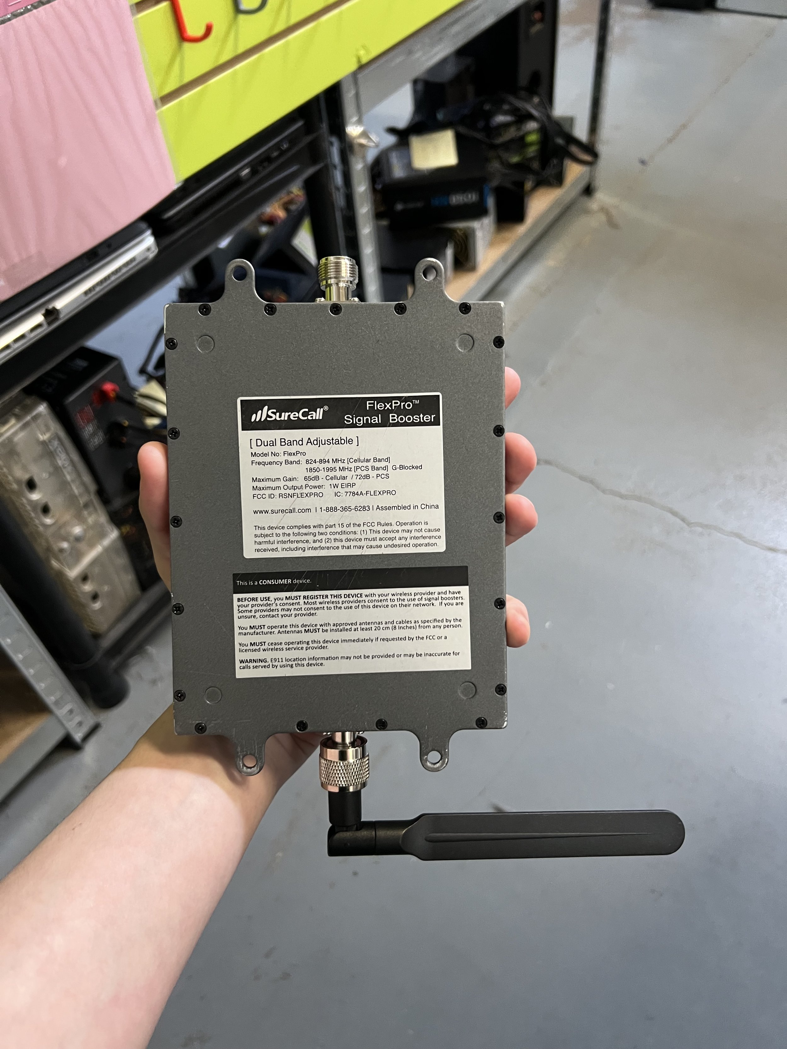 SureCall FlexPro Dual-Band Cellular Signal Booster.