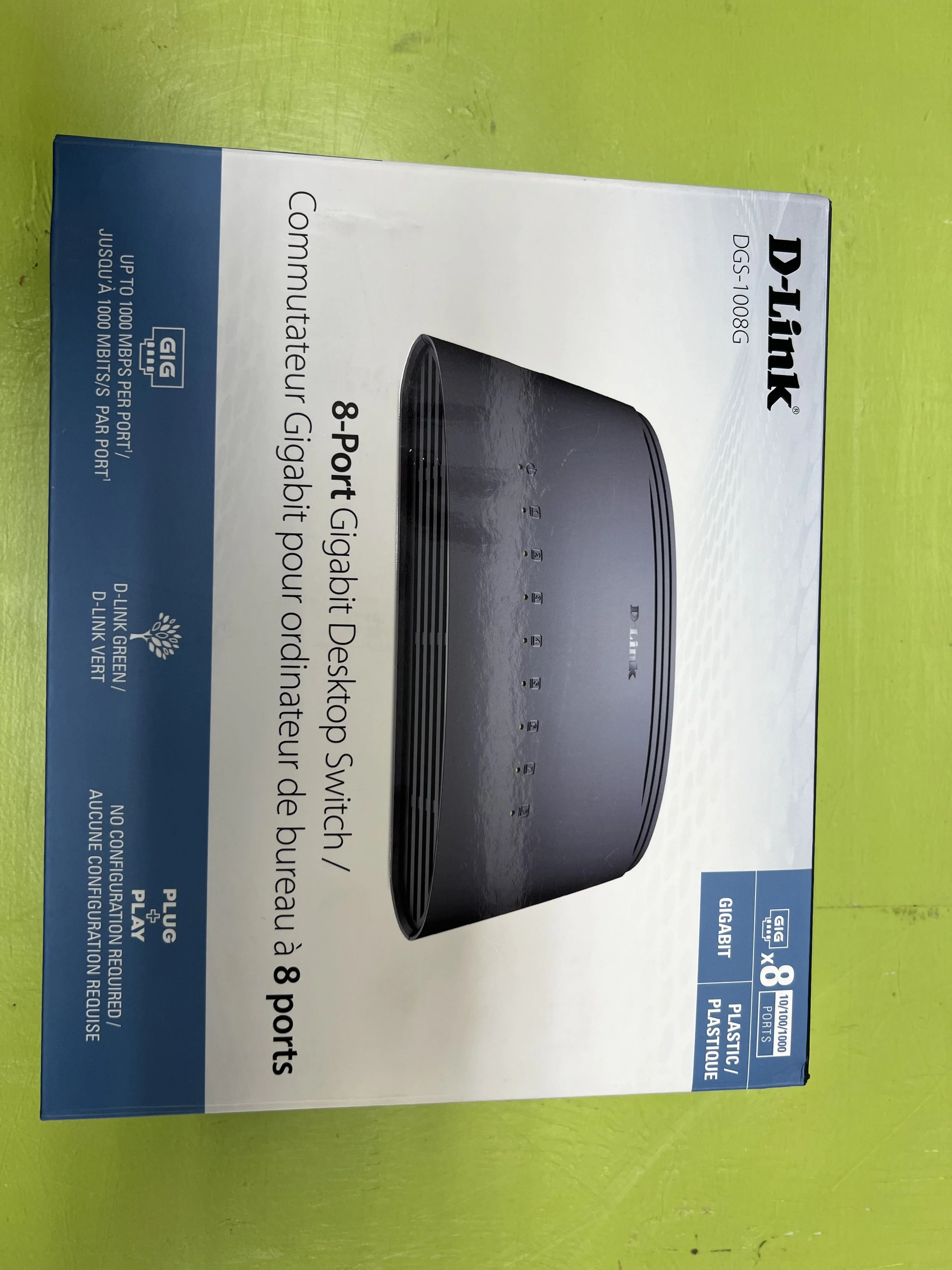 D-Link DGS-1008G 8-Port Gigabit Unmanaged Desktop Switch