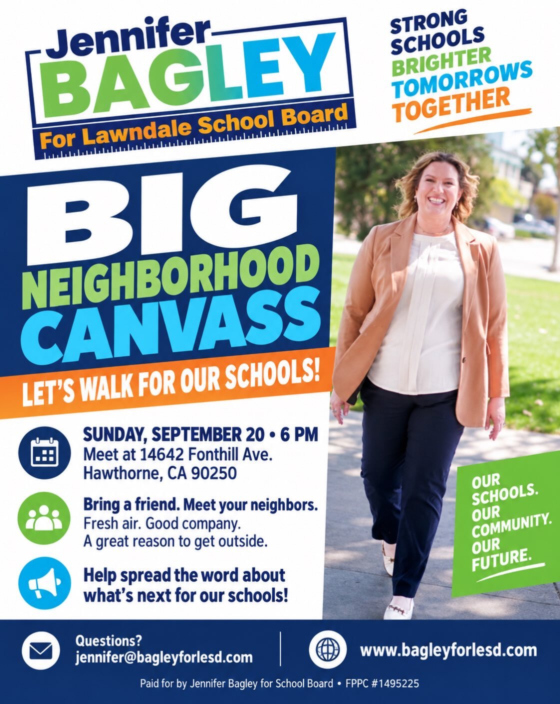 Our first BIG CANVASS!  Please come join us!  Let&rsquo;s spread the word that change is on the way!  @lfceunion @lademocrats 

#bagleyforlesd #canvassforchange #lawndaleelementaryschooldistrict #lawndaleelementaryschoolboard