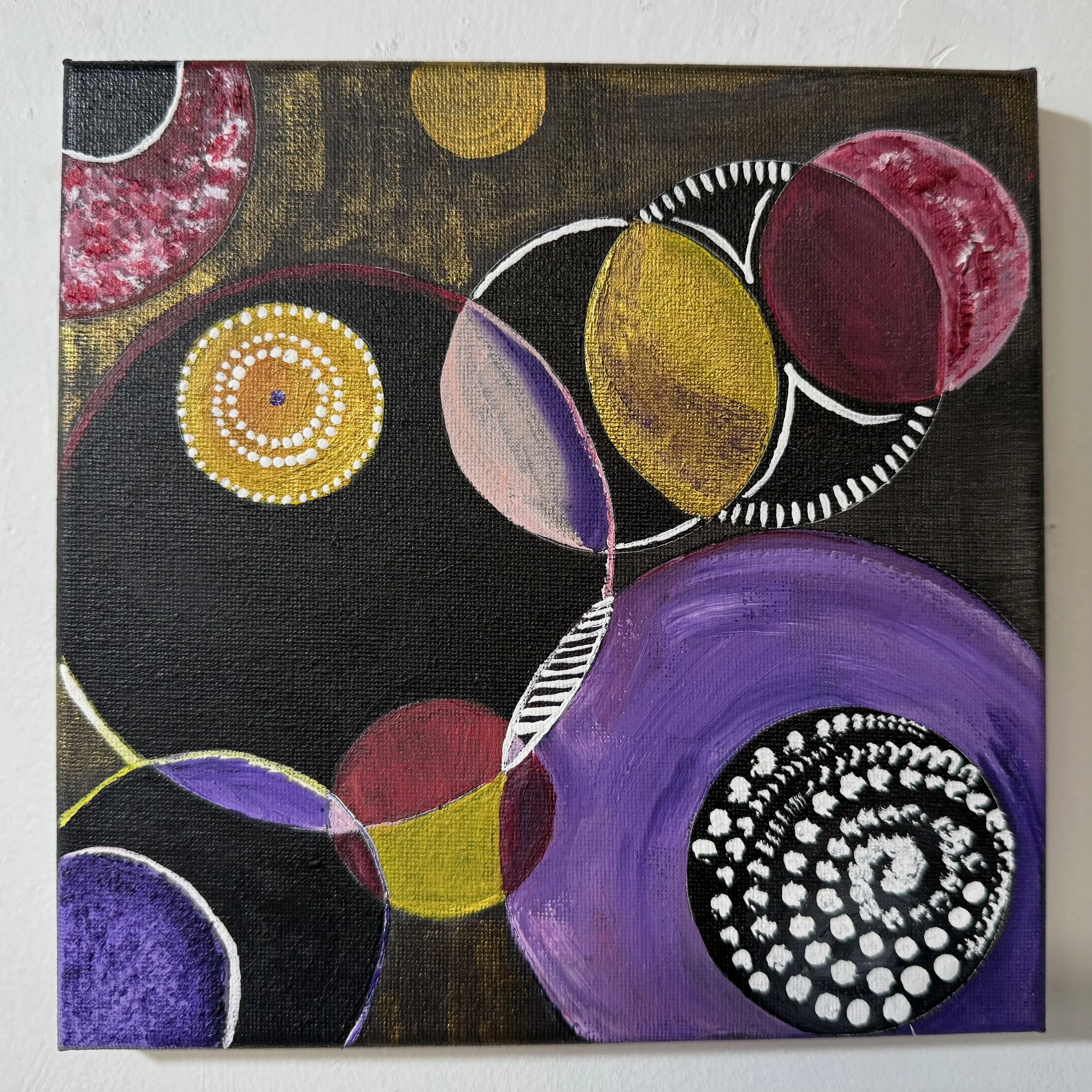 "stages." acrylic on canvas. 10"x10". 2025. 