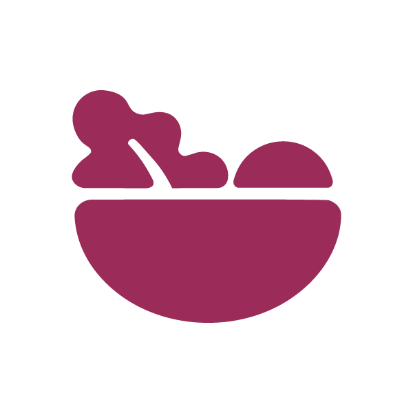 Silhouette of a bowl of vegetables