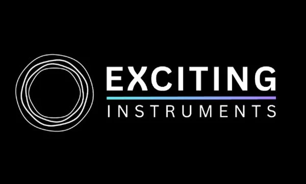 Logo with concentric circle design and the words 'EXCITING INSTRUMENTS' on a black background.