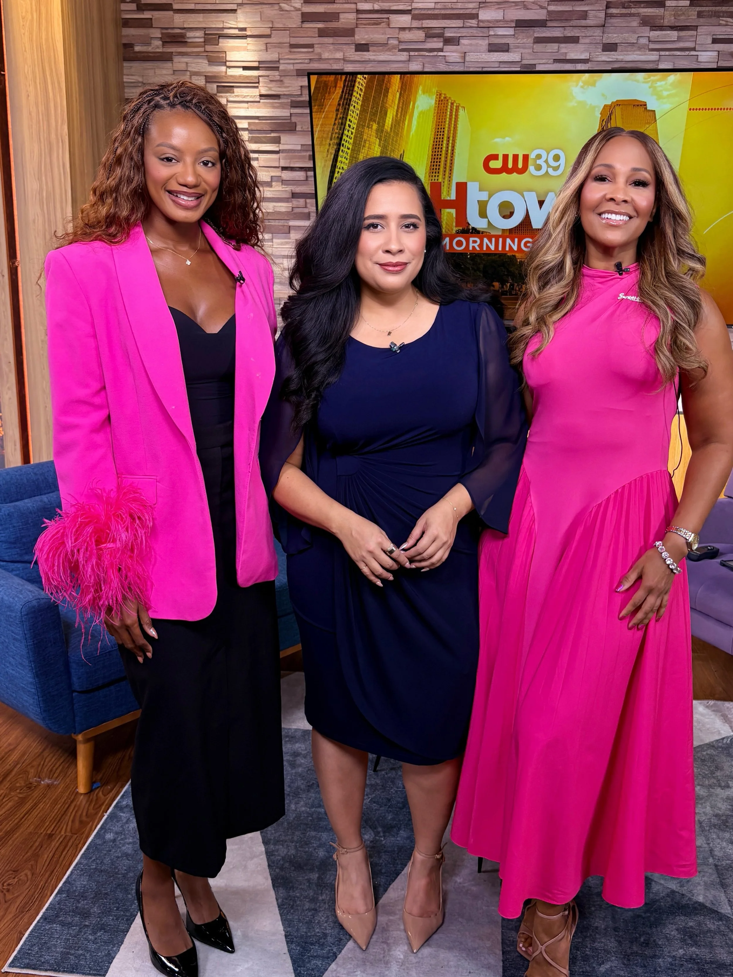 Sip &amp; Serve Houston had the honor of joining @imasurviveher on their PINK media tour at @cw39houston ! 💗

We were there to help spread the word about Six in the City, SurviveHER&rsquo;s 6th Annual Soir&eacute;e, raising funds and awareness in th
