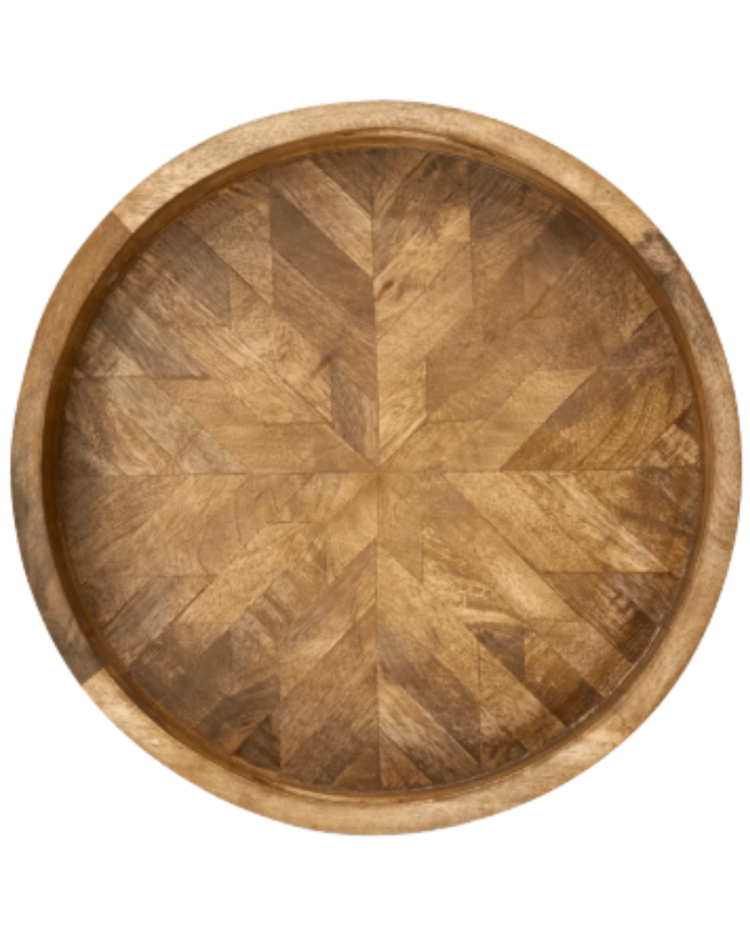 Round Mango Wood Tray
