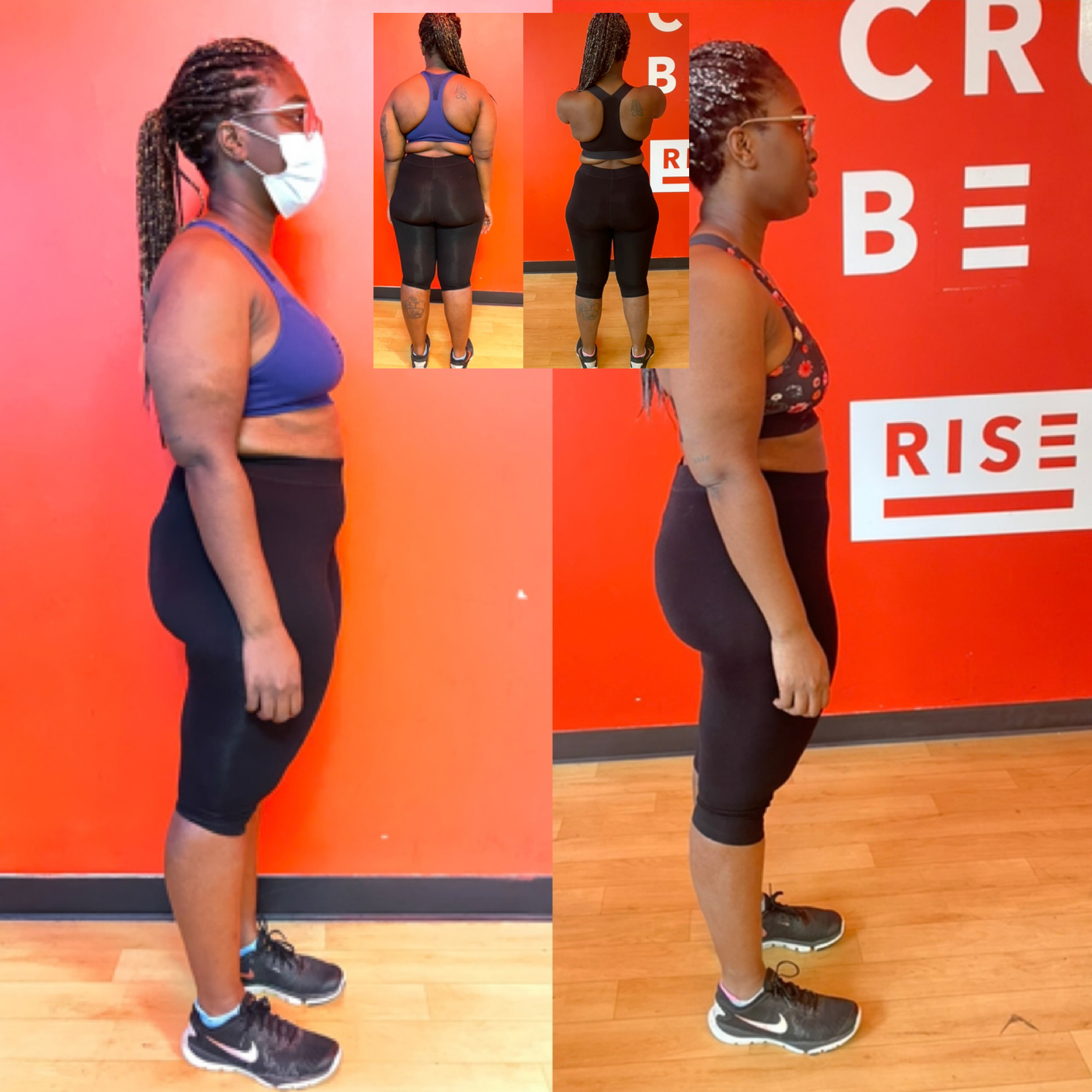 ARVAYA client progress during personalized health and fitness coaching.