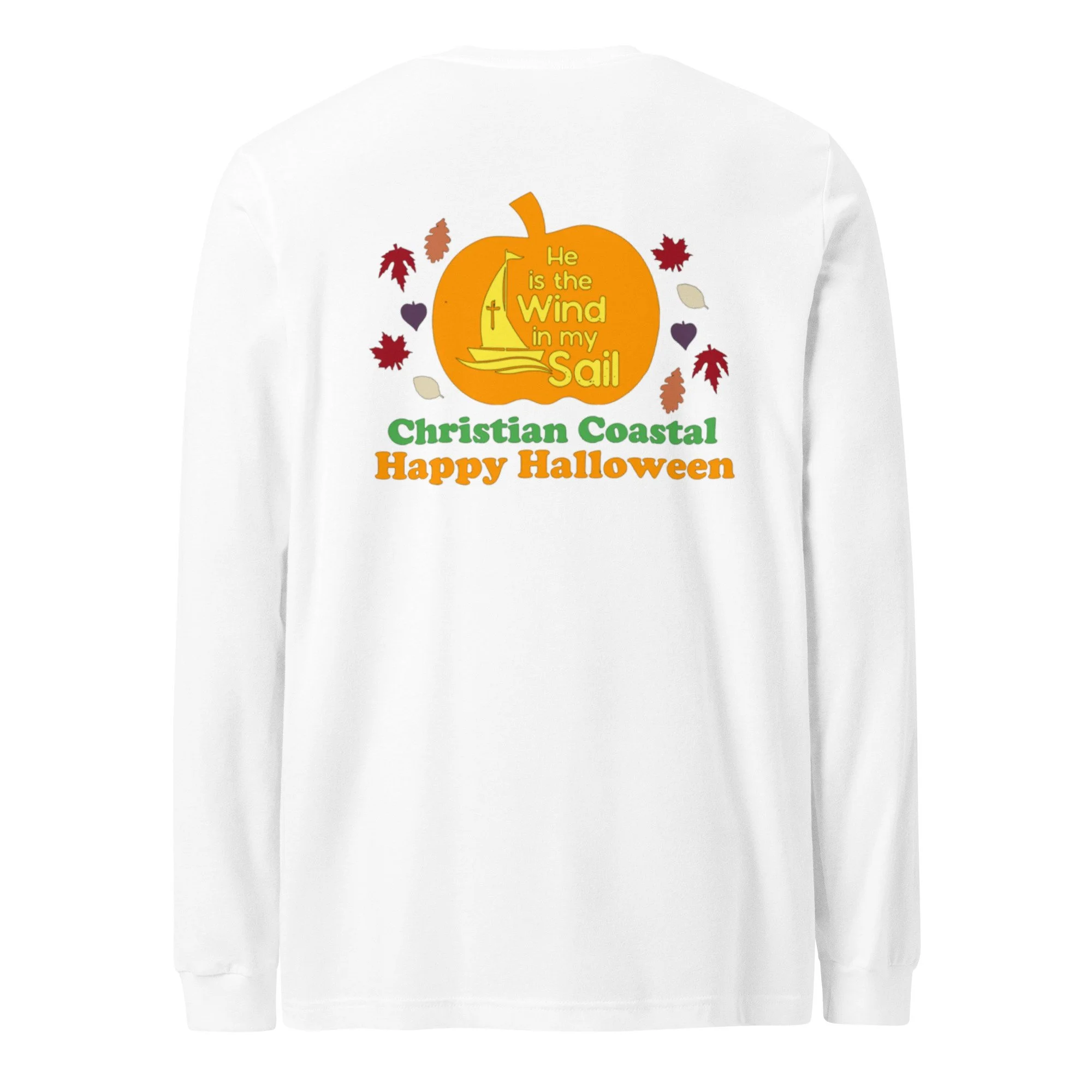 He Is The Wind In My Sail Pumpkin, Unisex Long Sleeve Tee