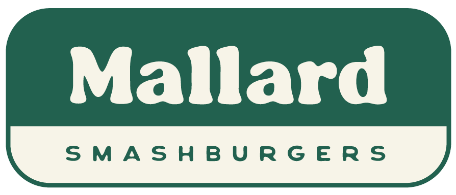 Mallard Smashburgers logo with green background, white text, and rounded edges.
