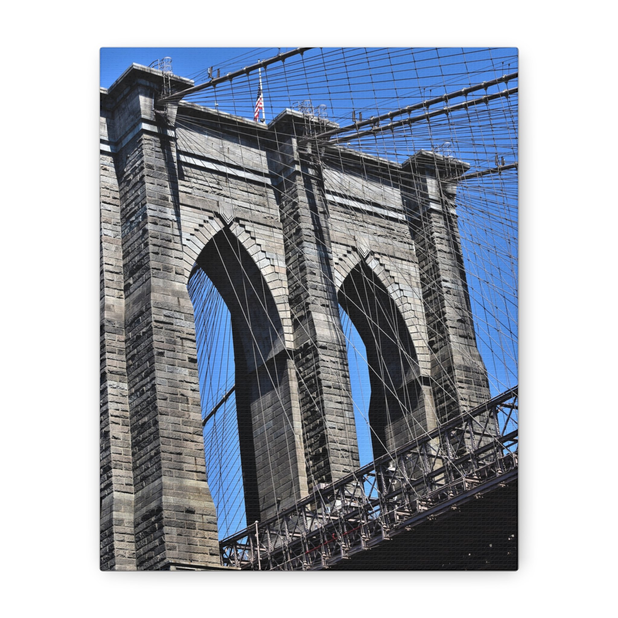 Brooklyn Bridge Photo Canvas Print — Matte Stretched Wall Art (1.25