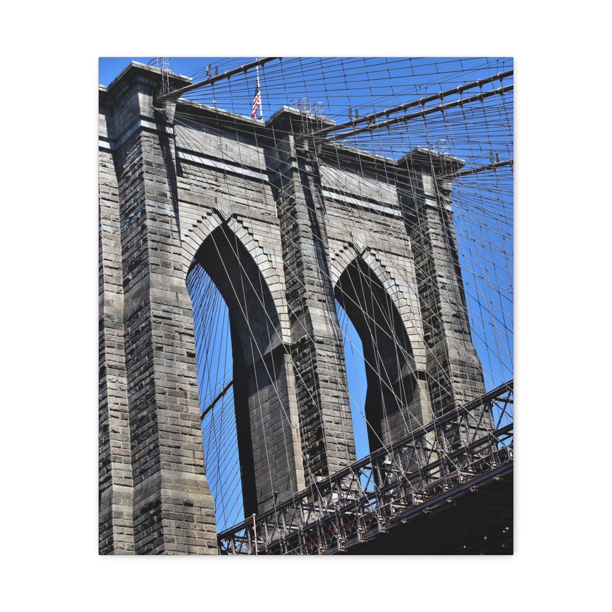 Brooklyn Bridge Photo Canvas Print — Matte Stretched Wall Art (1.25