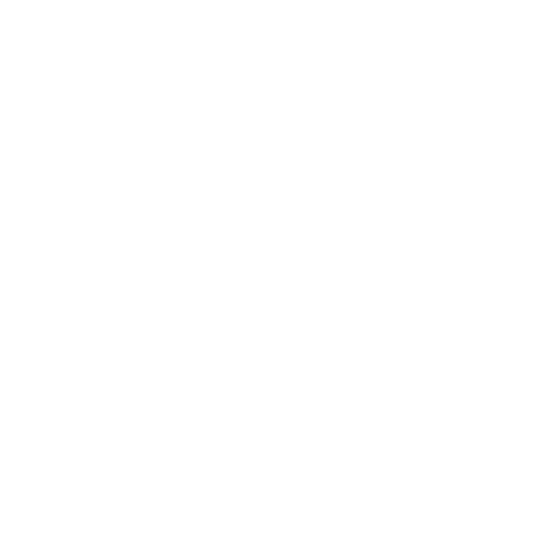 A white geometric symbol featuring an inverted triangle with a horizontal line crossing it, set against a blank background.