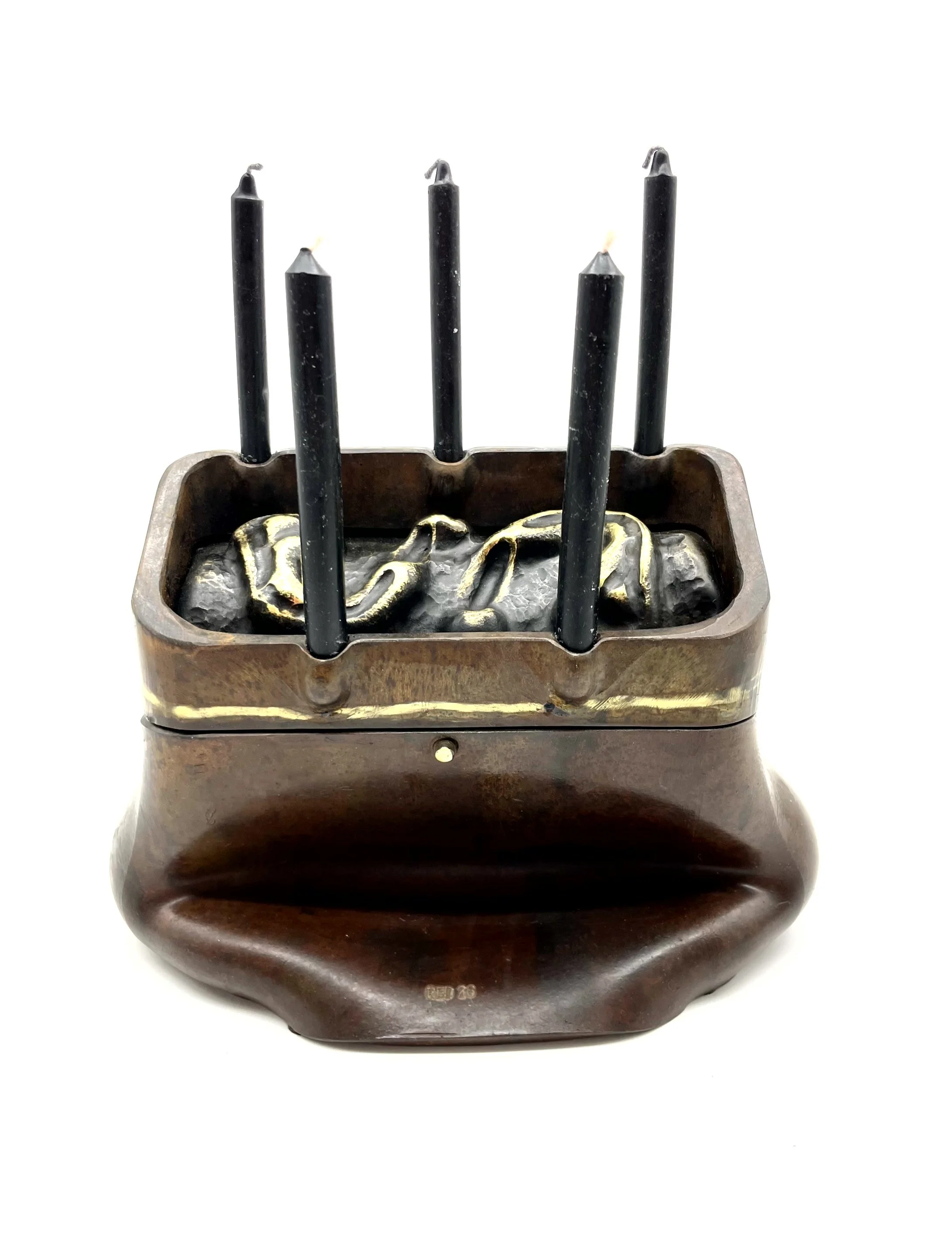 RED Push Vessel Candlestick1candle.jpg