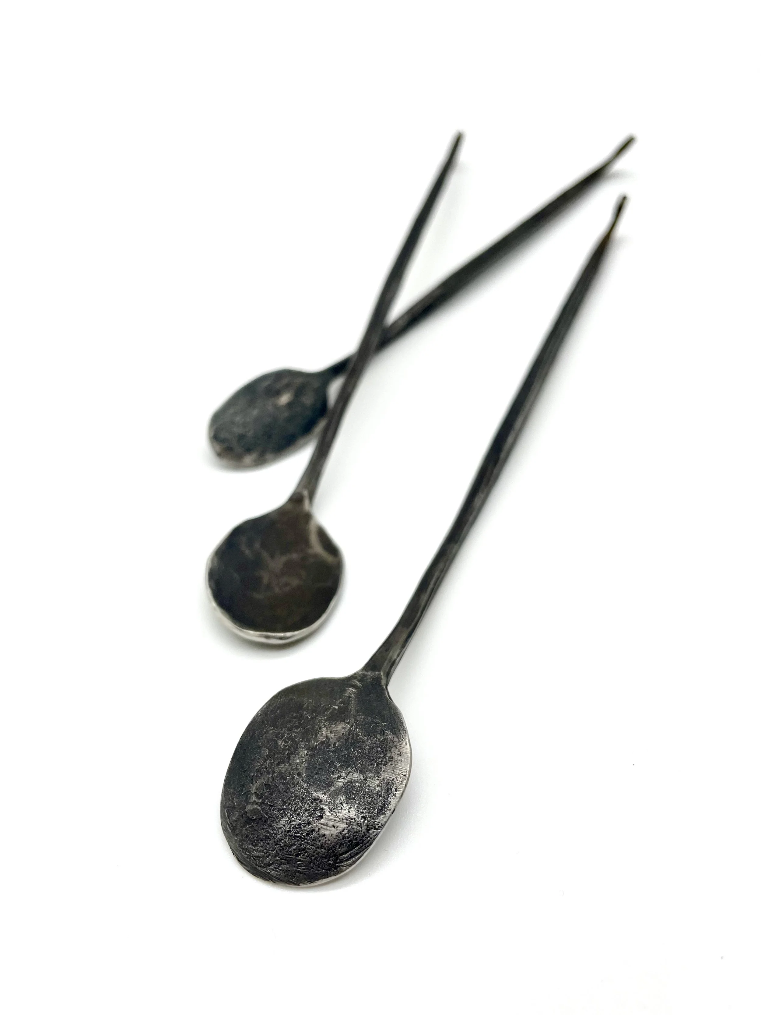 Serving Spoon, tinned copper (11-13”), dimpled handle 3.jpeg