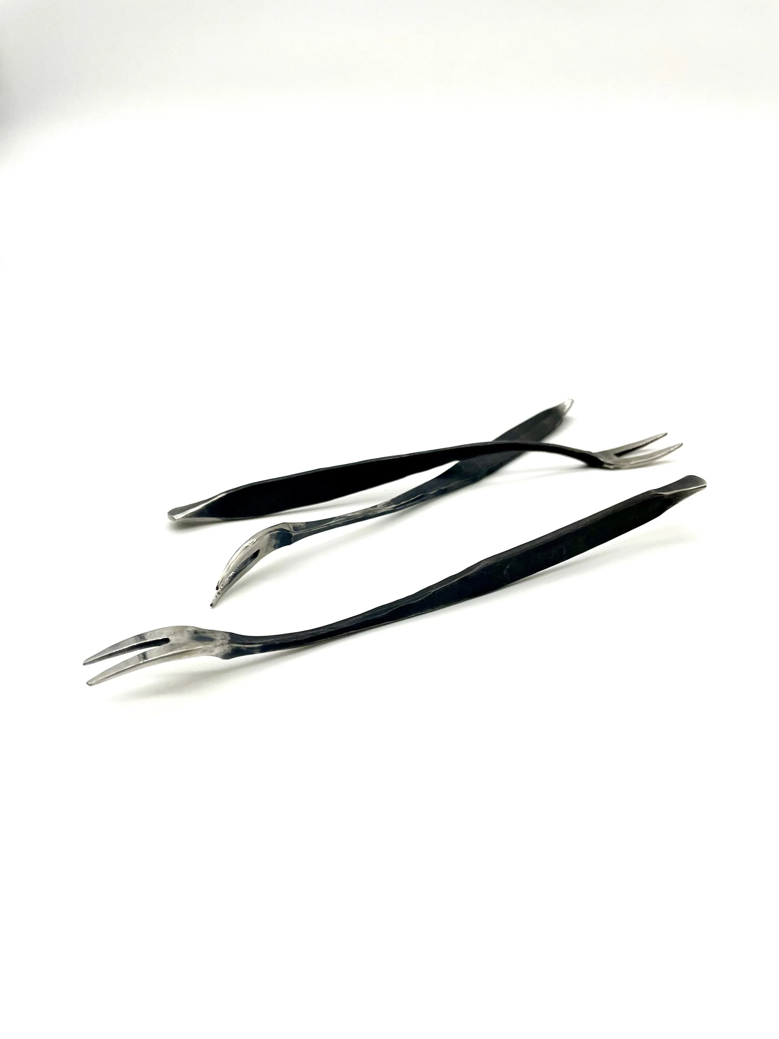 Olive Fork, stainless (6-7"), straight handle