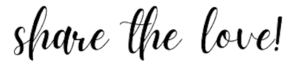 Text that says 'share the love!' in black cursive font on a white background.