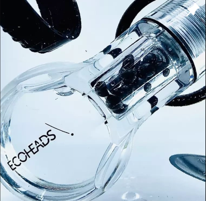 ECOHEADS water-filtering salon shower head used at Salon de Weave.