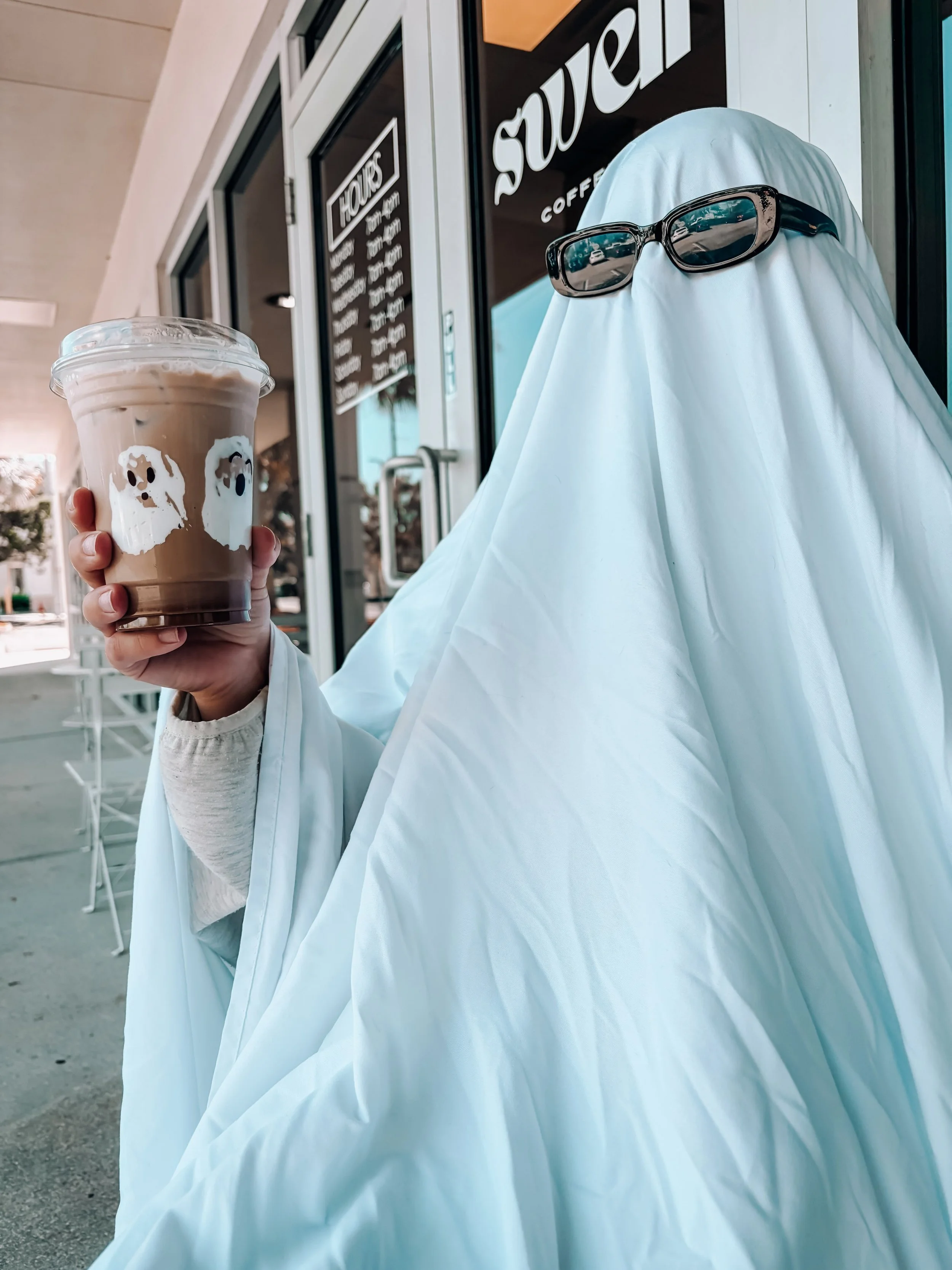 Boo Latte is back! 👻 🎃 🦇 

The Boo latte will be on bar for all of October at Swell! Swing by and enjoy this s&rsquo;mores inspired goodness! 

Drink includes espresso, milk of choice, house made mocha syrup, marshmallow ghosts, topped with vanill