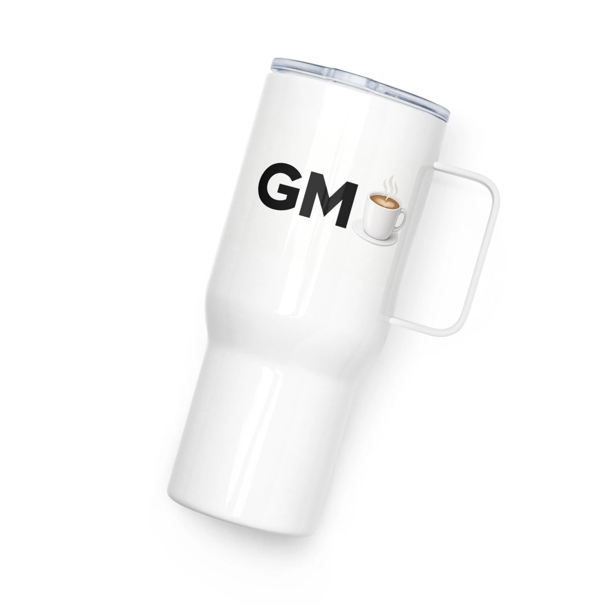 GM on the move! travel mug