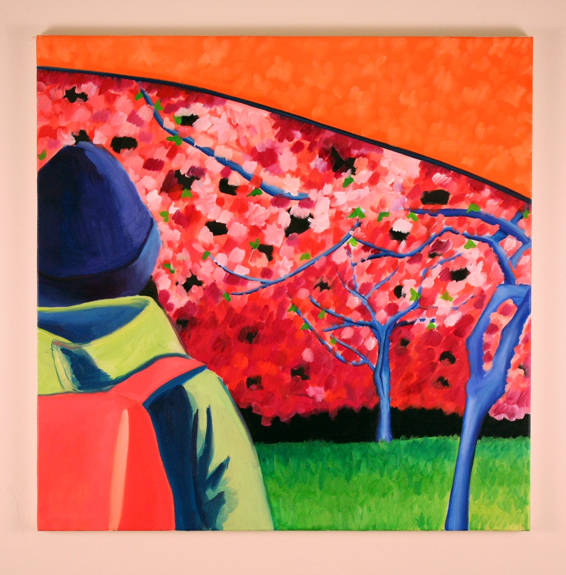 Rückenfigur 3, 2013, Oil on canvas, 24 x 24 inches