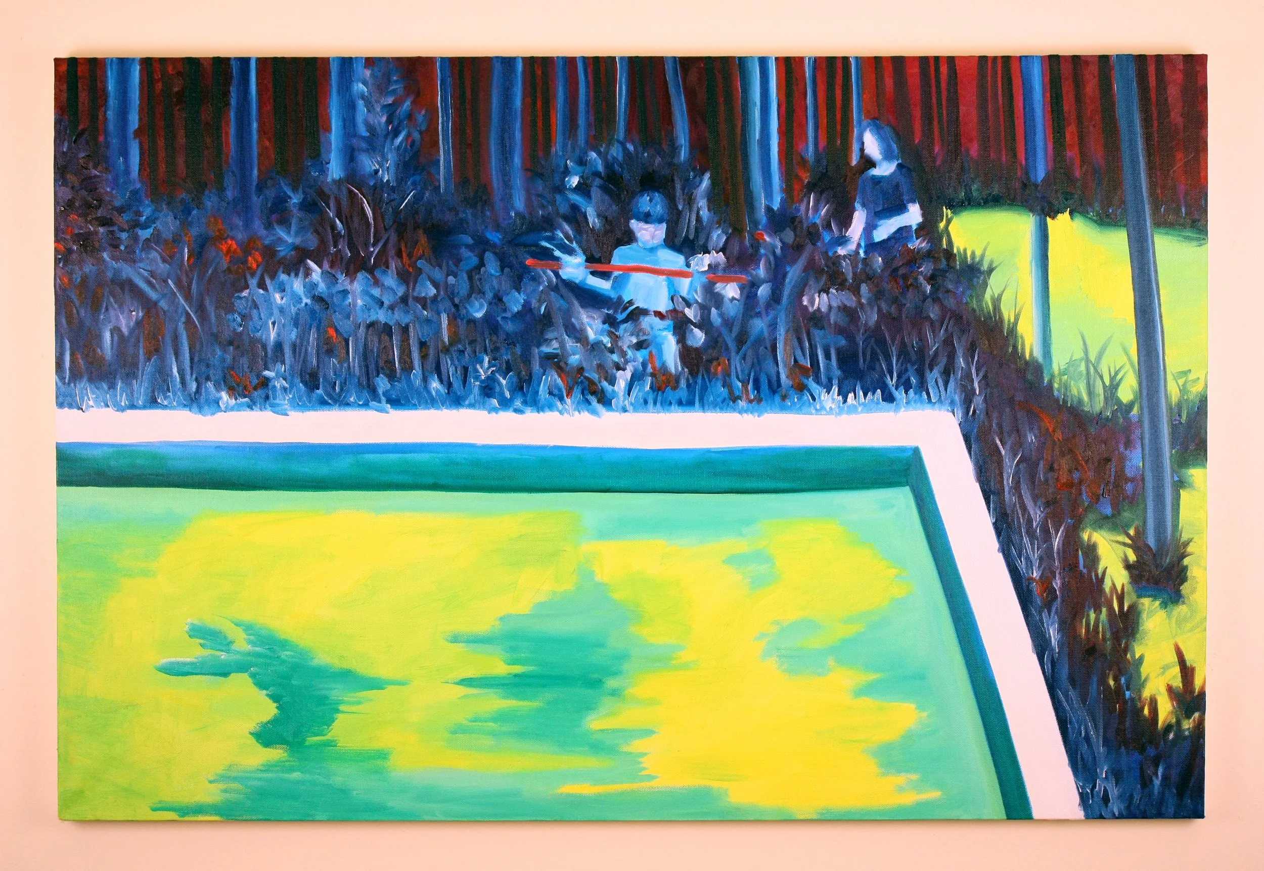 Pool 2, 2013, Oil on canvas, 24 x 36 inches