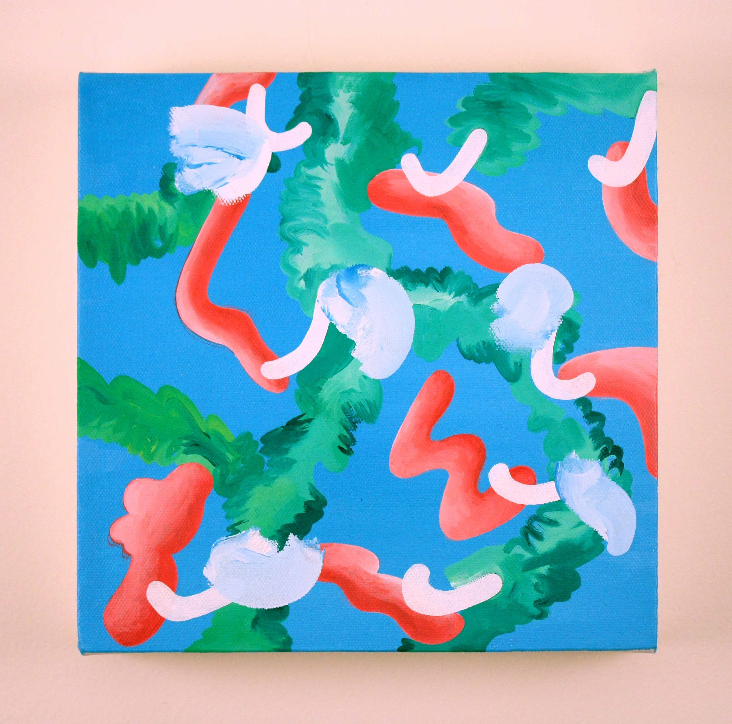 X-Mas, 2013, Oil on canvas, 9 x 9 inches