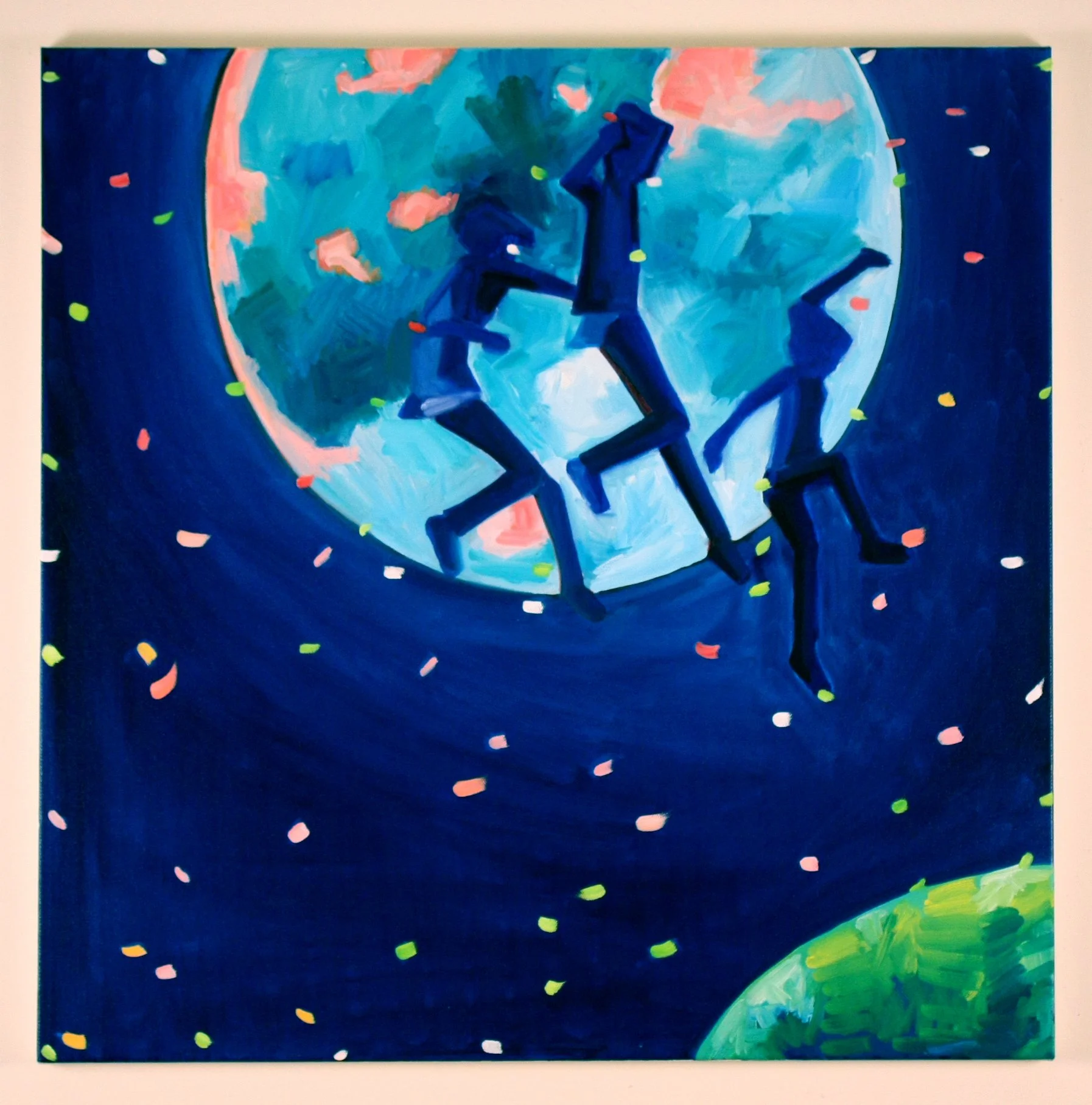 Long Jump, 2013, Oil on canvas, 24 x 24 inches