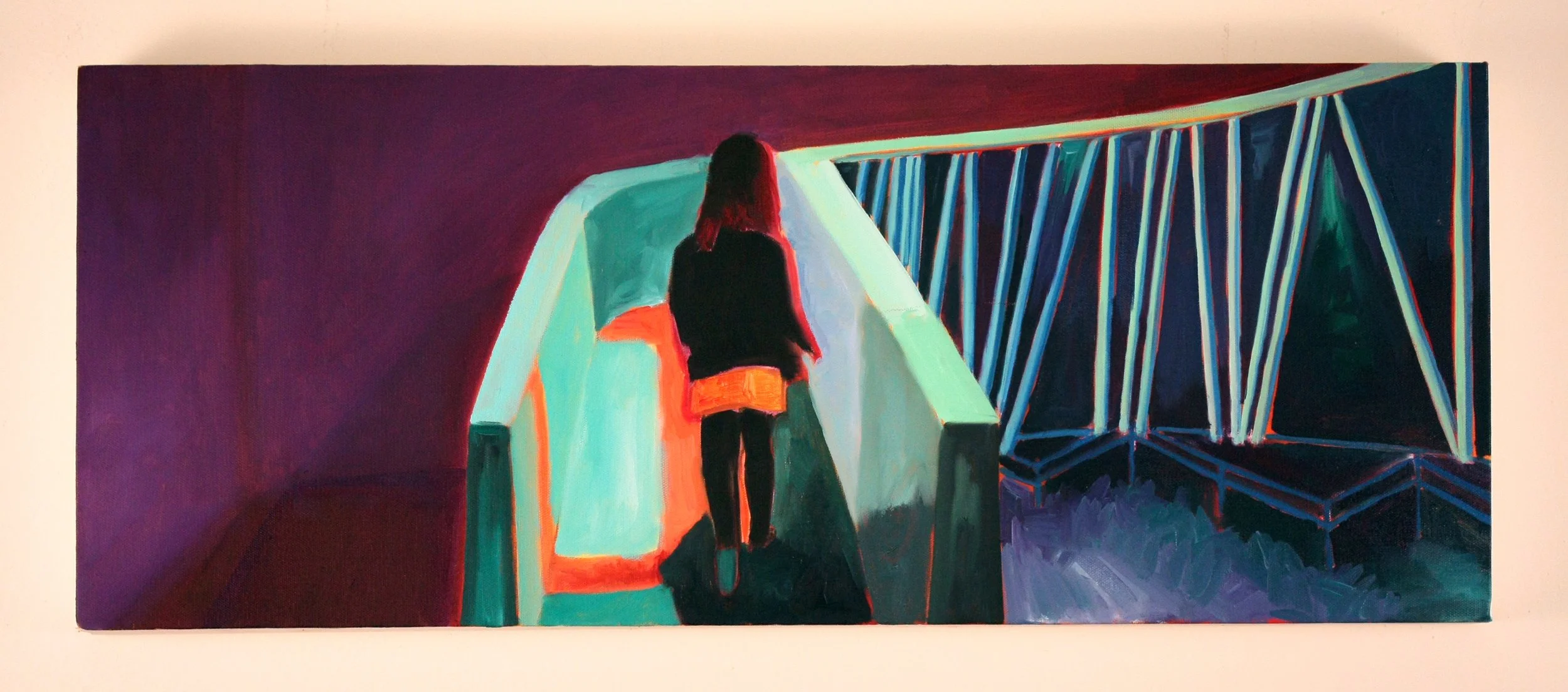 Rückenfigur 1, 2013, Oil on canvas, 12 x 30 inches