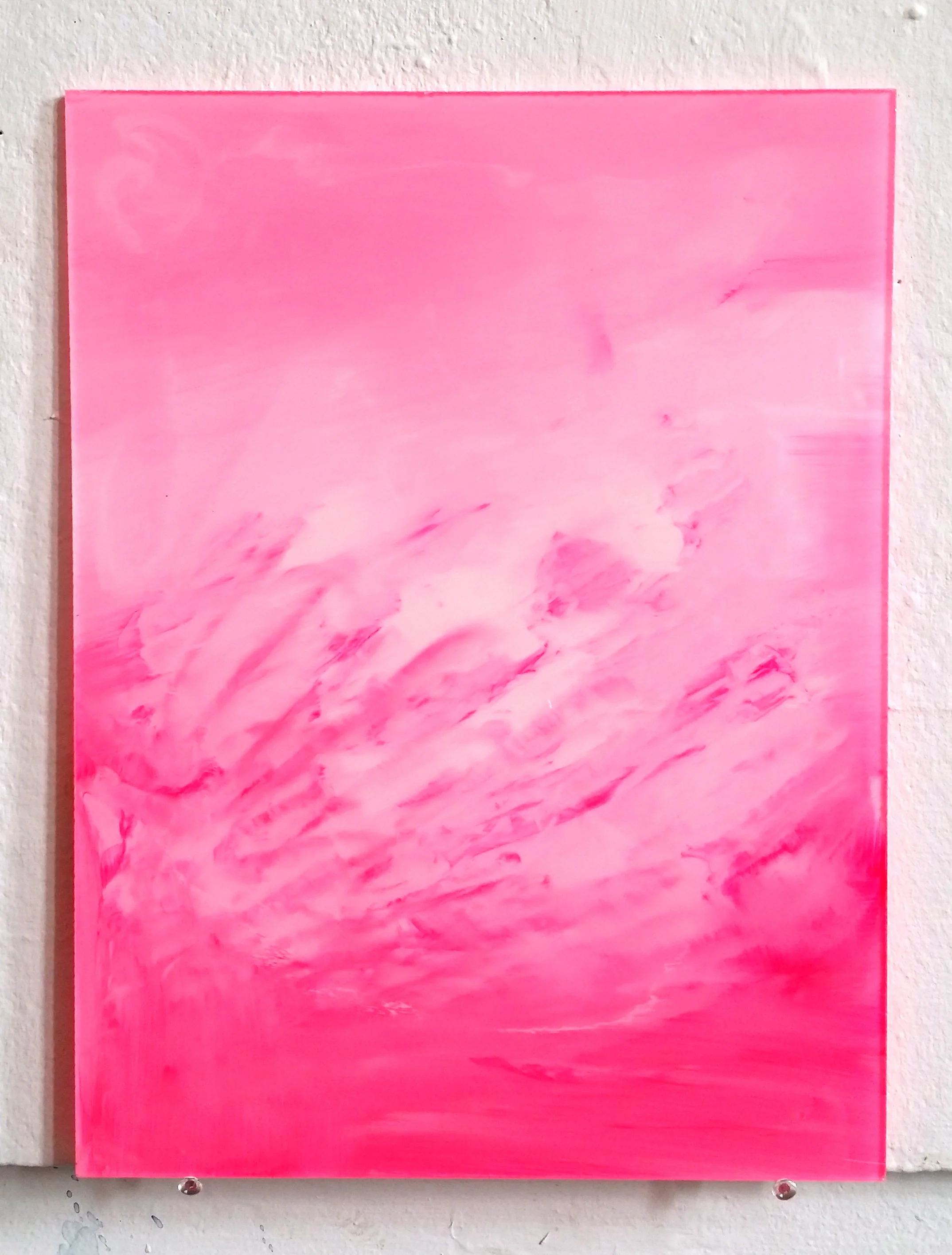 Heart Storm, 2015, Acrylic on plexiglass, 12 x 9 inches