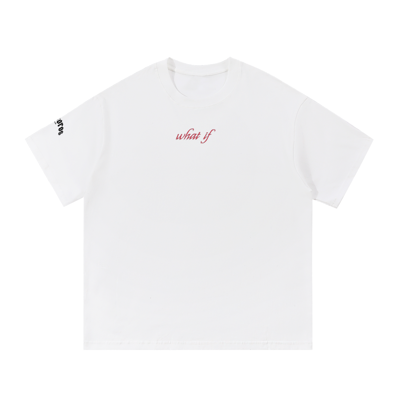 "what if" White Heavyweight Vintage Washed T-Shirt