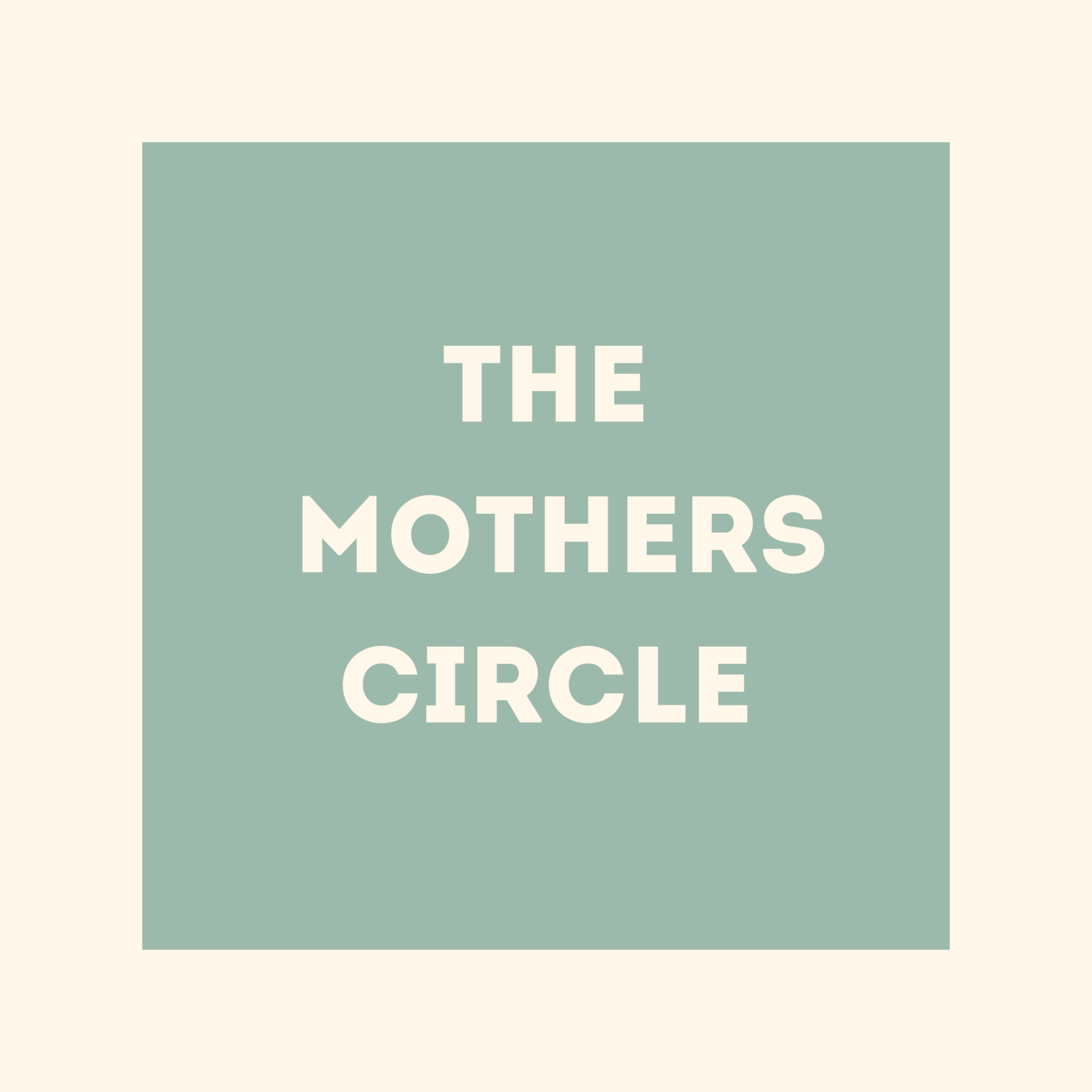 Text that reads "The" with a green background and white text on a beige background.