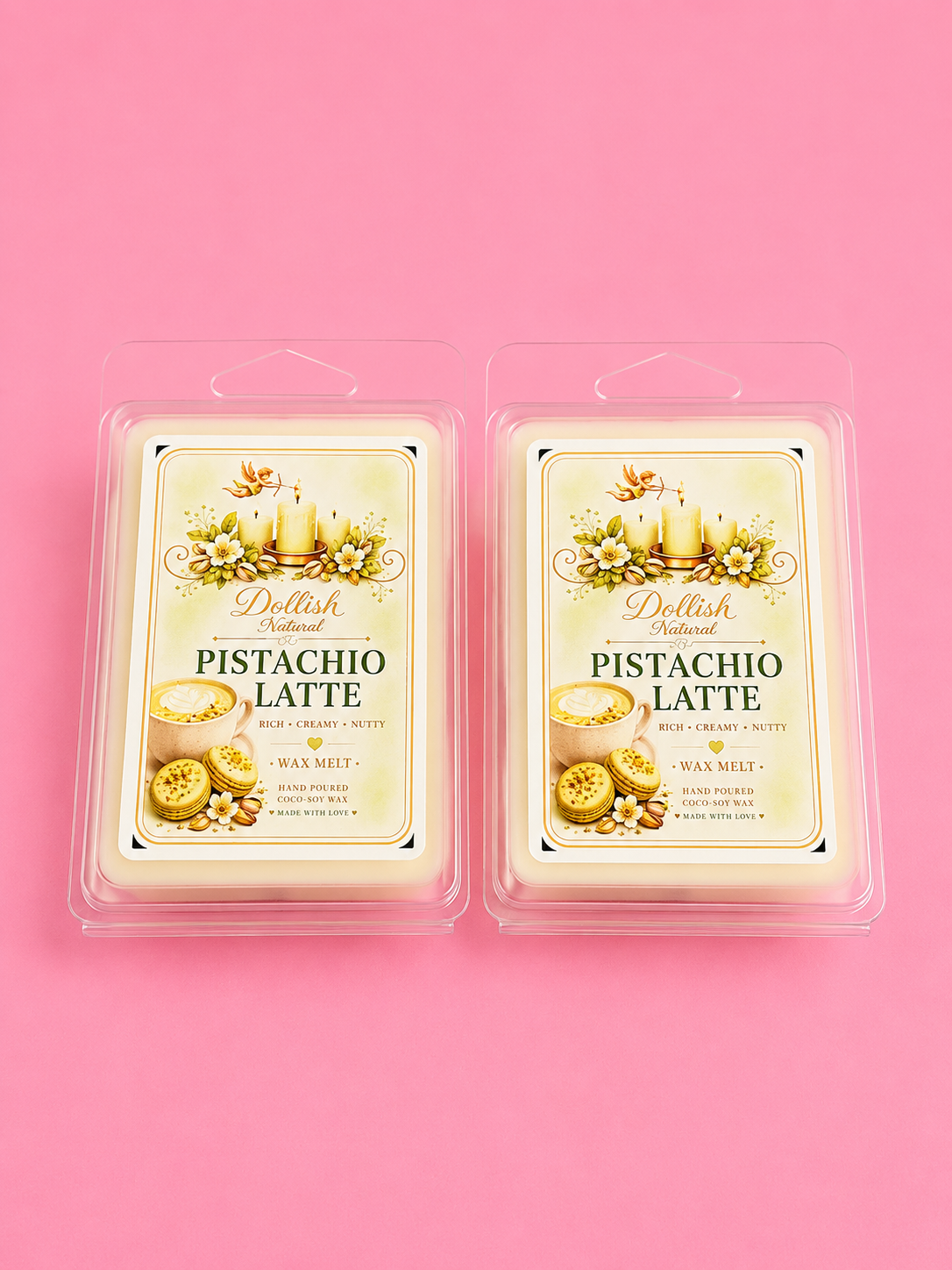 2 Pistachio Latte Wax Melts
