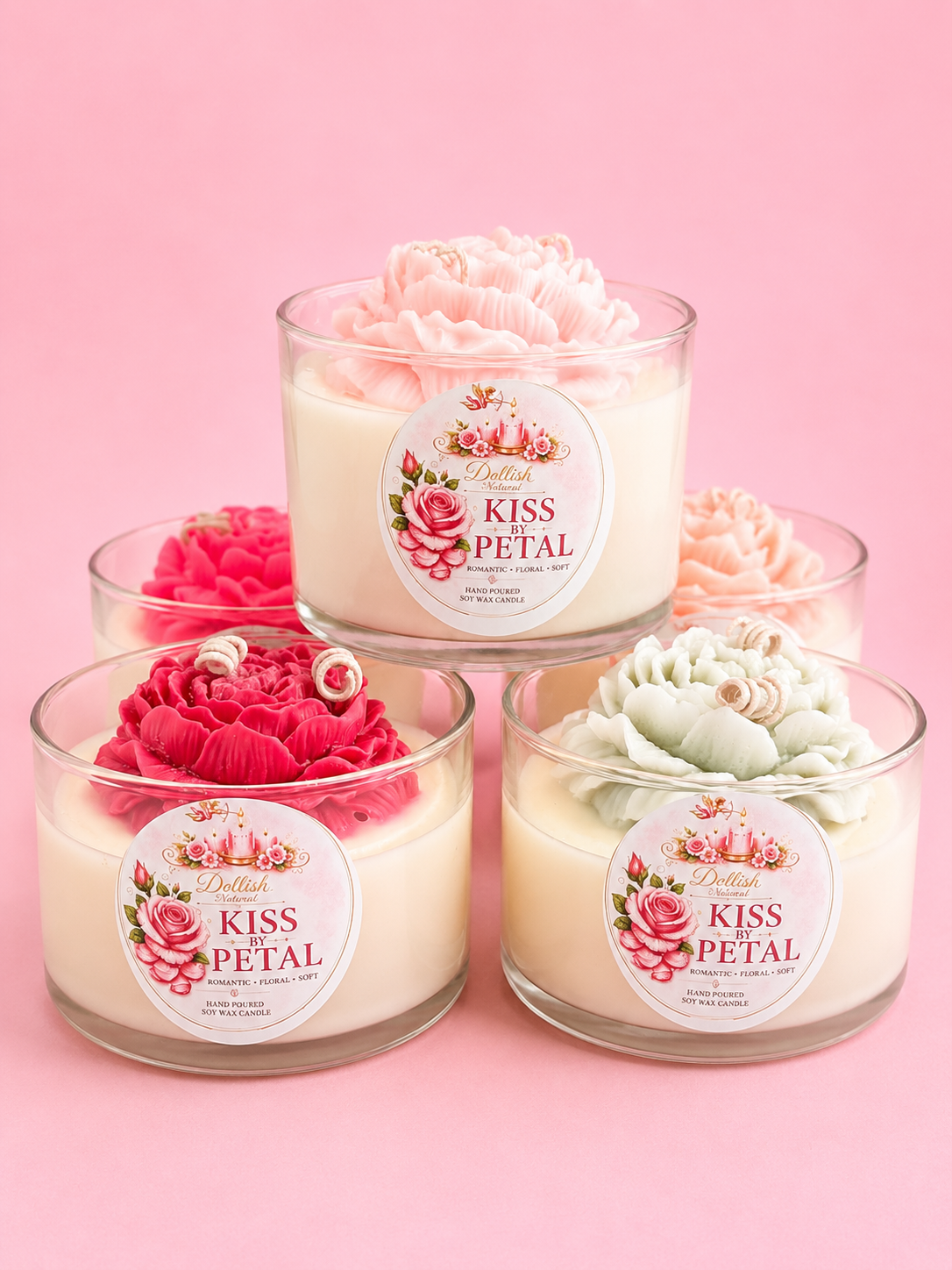 Kiss by Petal - Floral Scented Candle 10 oz