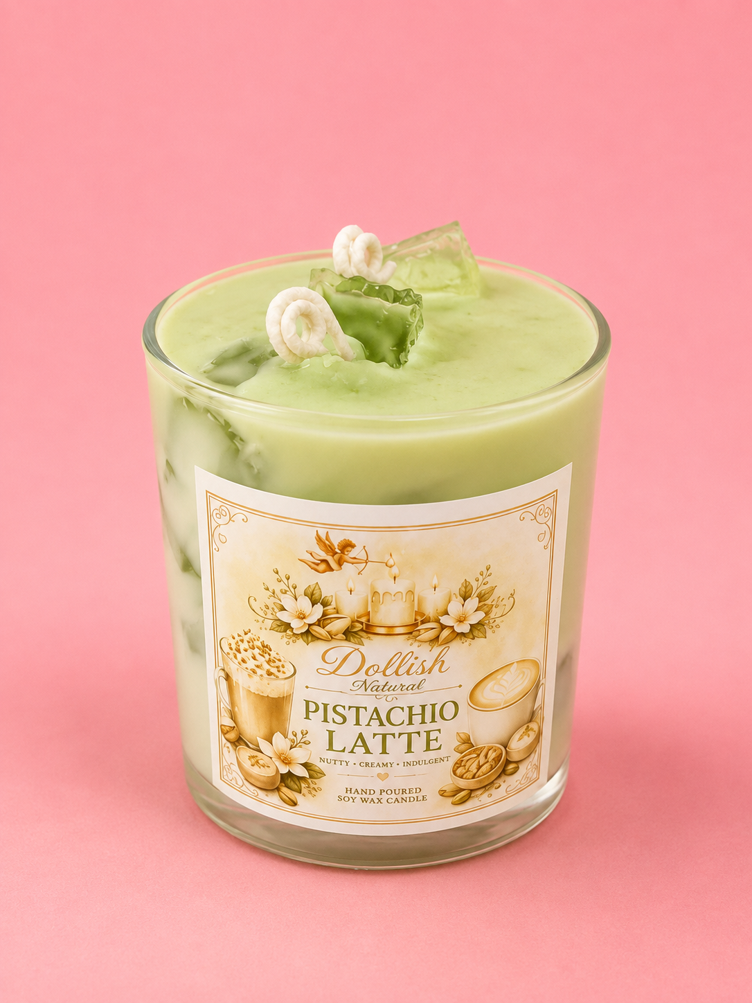Pistachio Latte Scented Coco-soy Candles 14 oz