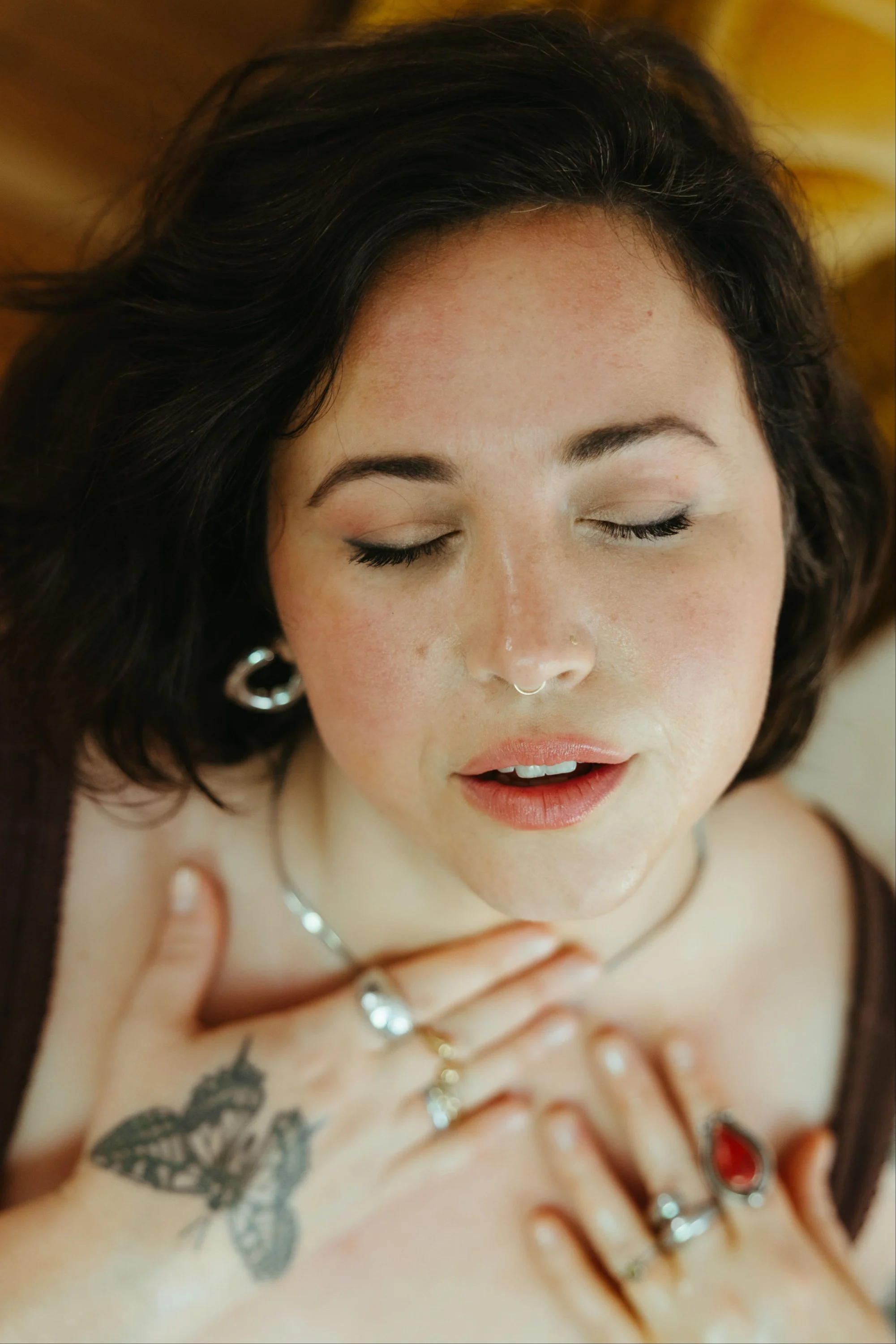 Sensuous Being virtual retreat promotional image — four weeks of sacred self-care, Ayurvedic food, herbal medicine, and gentle yoga