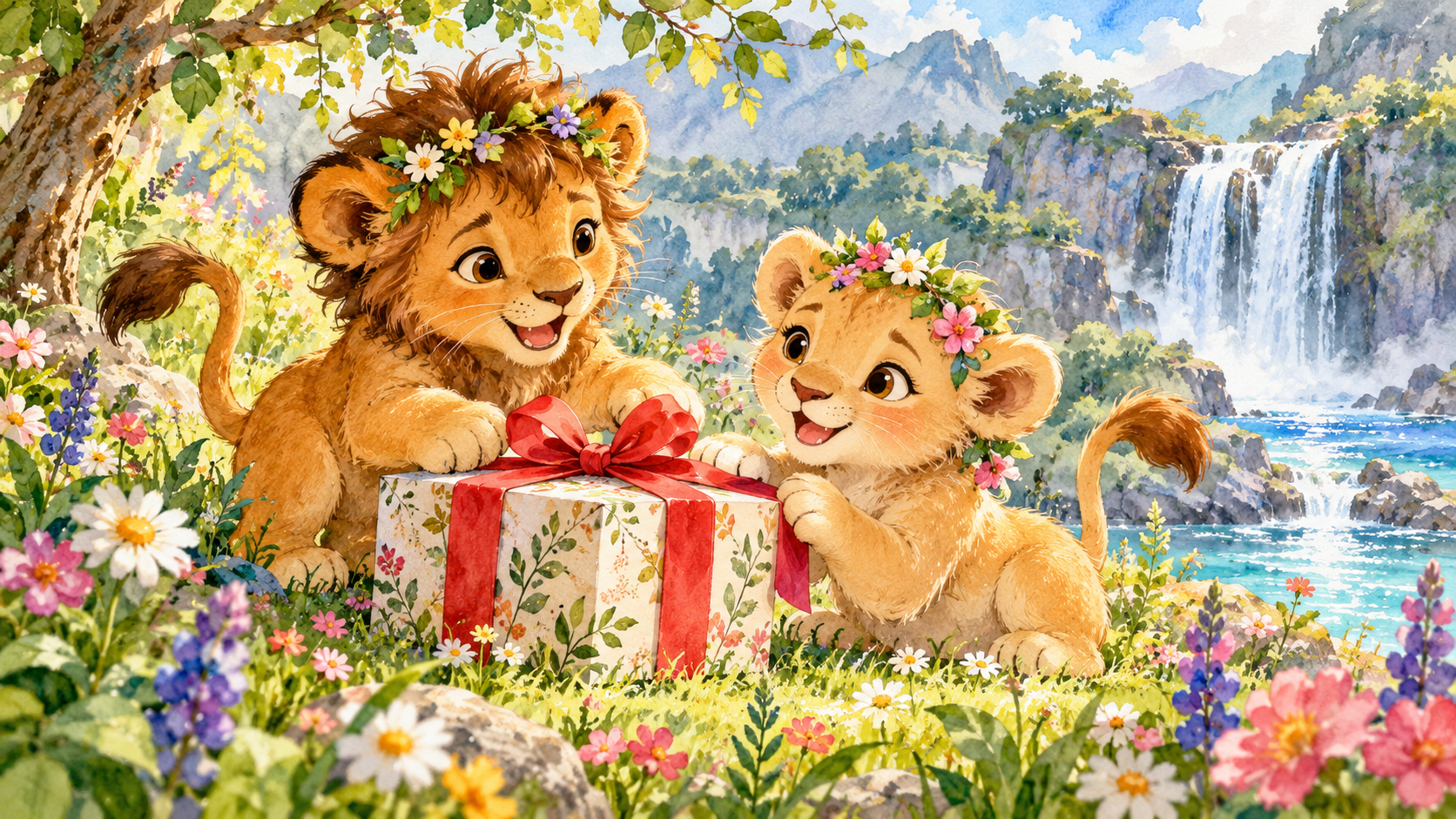 Lion Friends' Waterfall Birthday-3.png