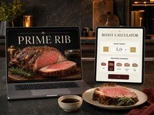 Prime Rib Recipe Ebook, (Digital Cookbook PDF + Interactive website App) Steakhouse Roast Guide